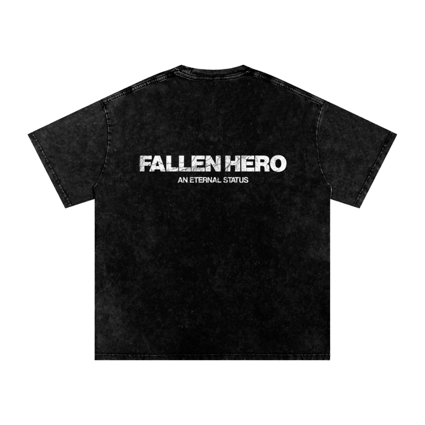 Fallen Hero Snow Washed Oversized Cotton T-Shirt- Pre Order 7-10 Day Delivery
