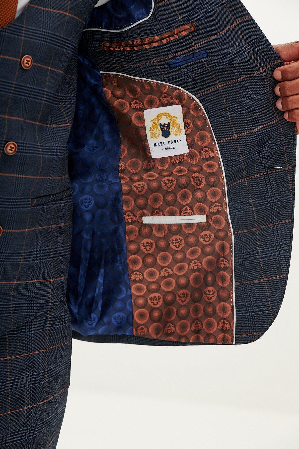 Marc Darcy Jenson Three Piece Suit - Marine
