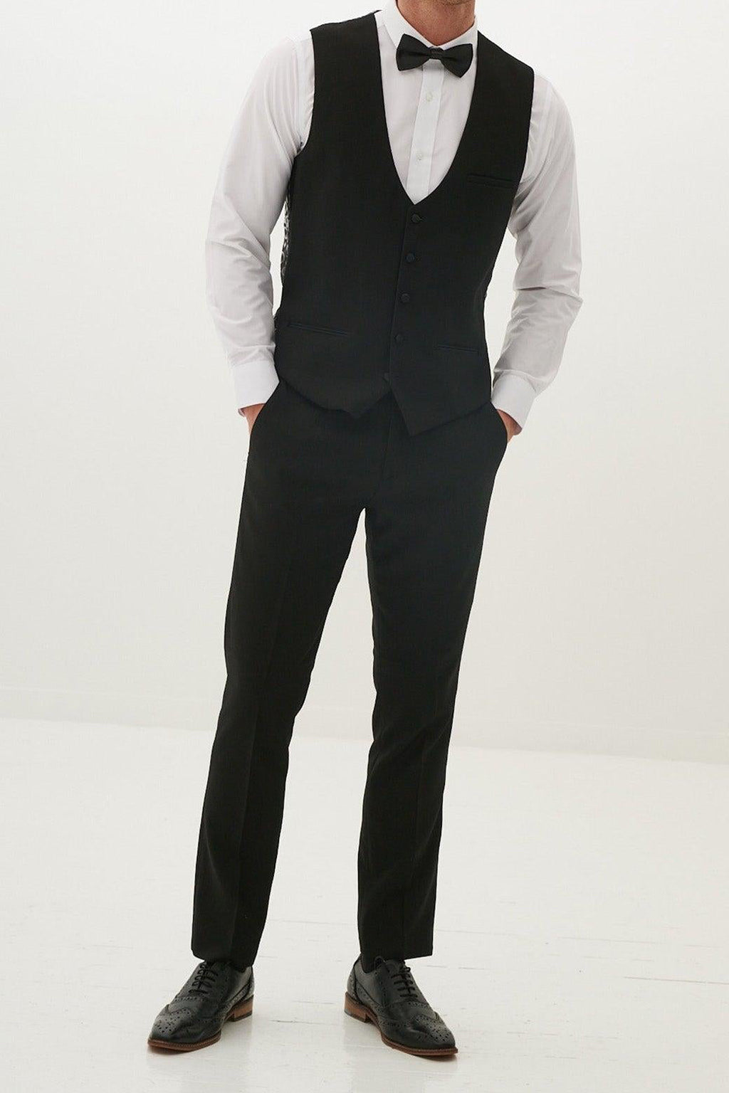 Marc Darcy Dalton Three Piece Tuxedo - Black