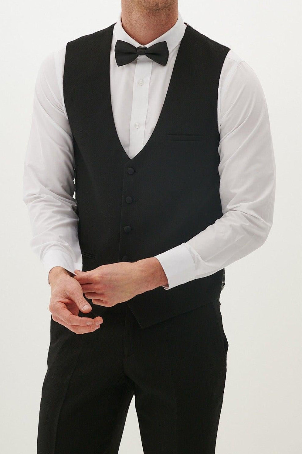 Marc Darcy Dalton Three Piece Tuxedo - Black