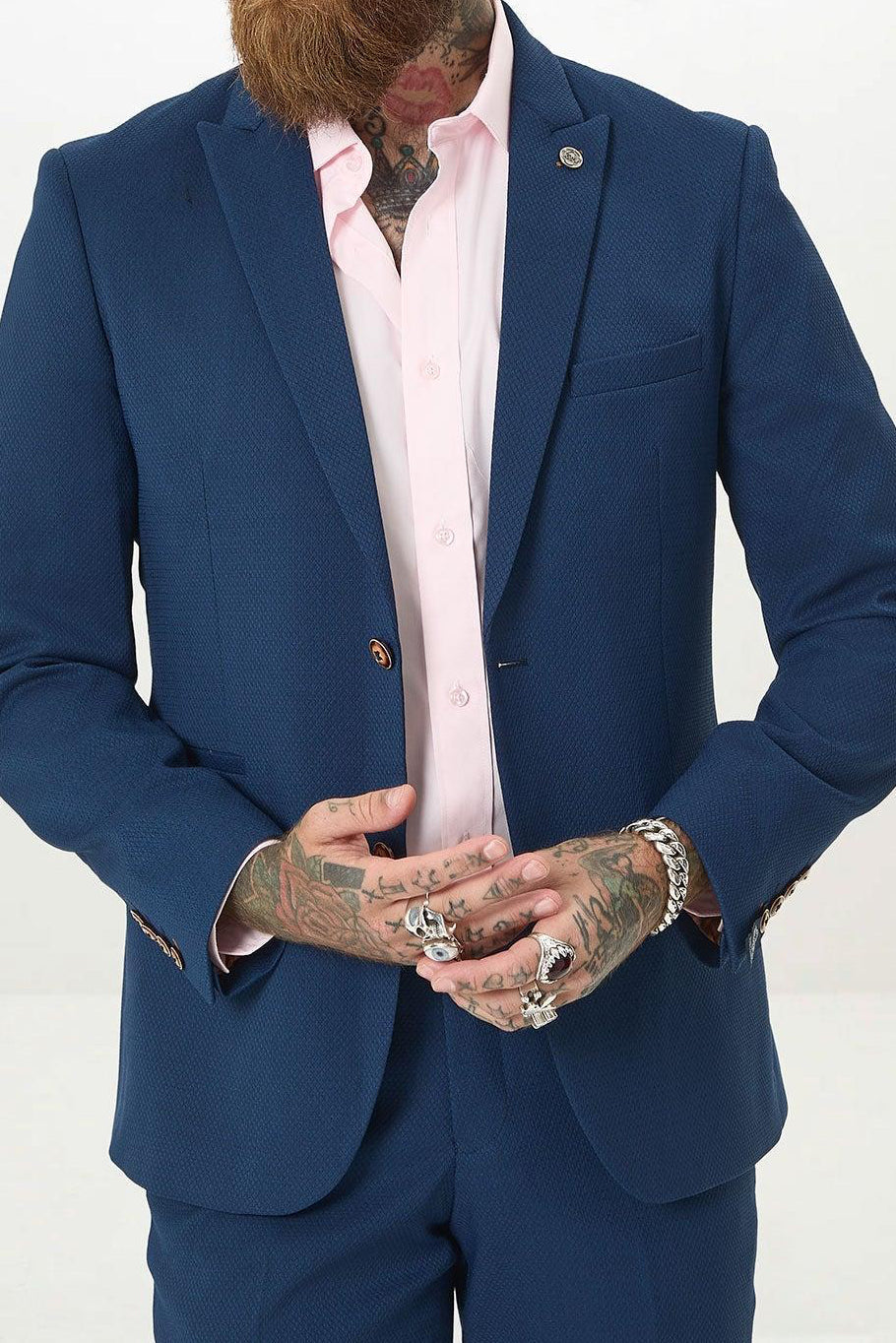 Marc Darcy Max Three Piece Suit - Royal Blue