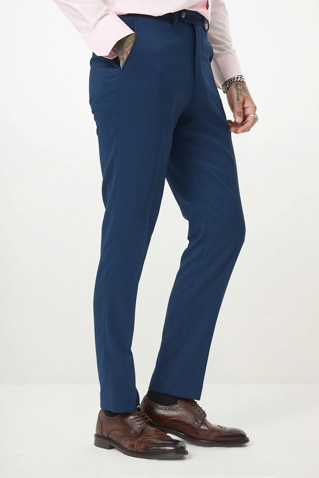 Marc Darcy Max Three Piece Suit - Royal Blue