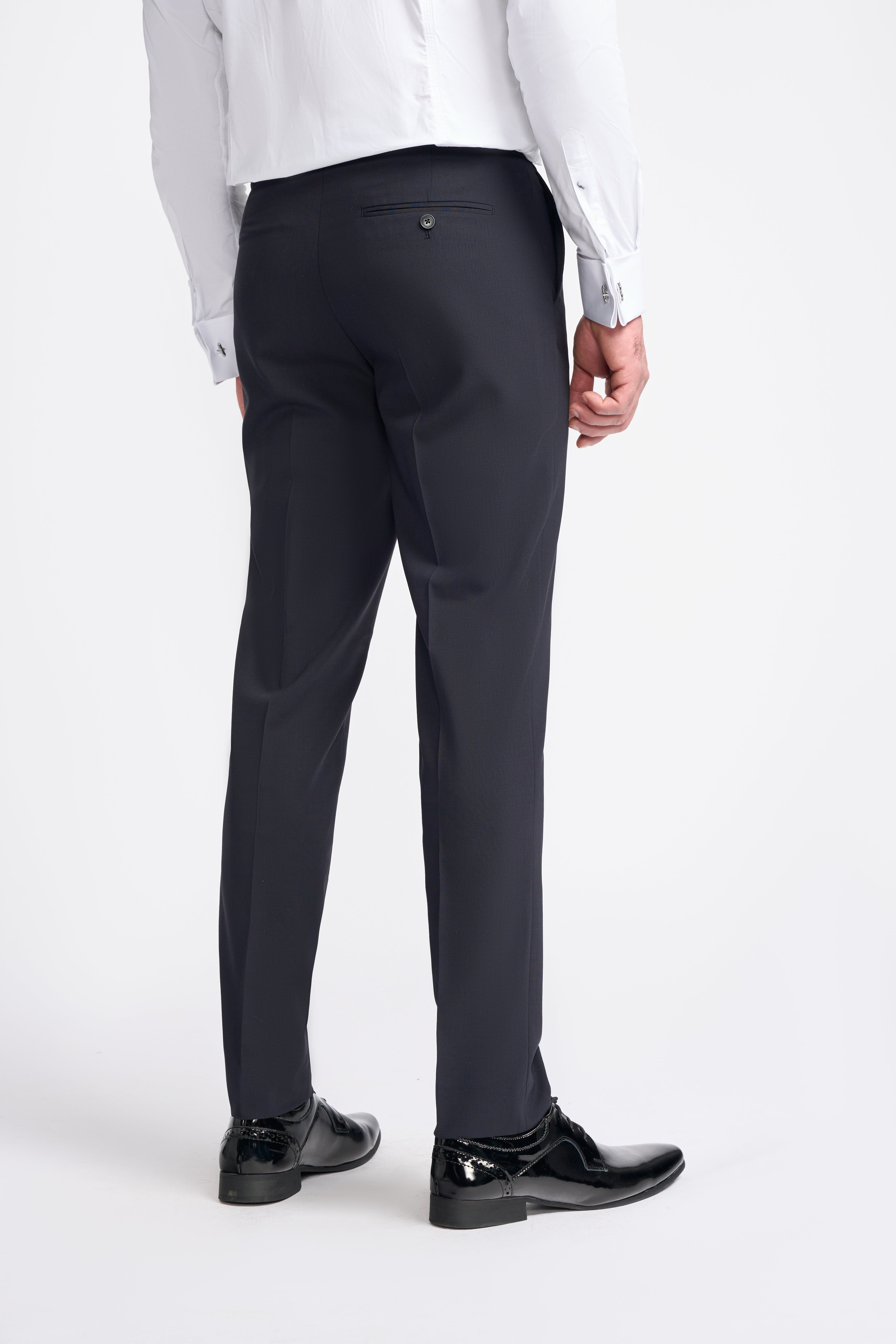 Cavani Aspen Single Breasted Dinner Suit - Midnight Navy Trousers without Satin Tape
