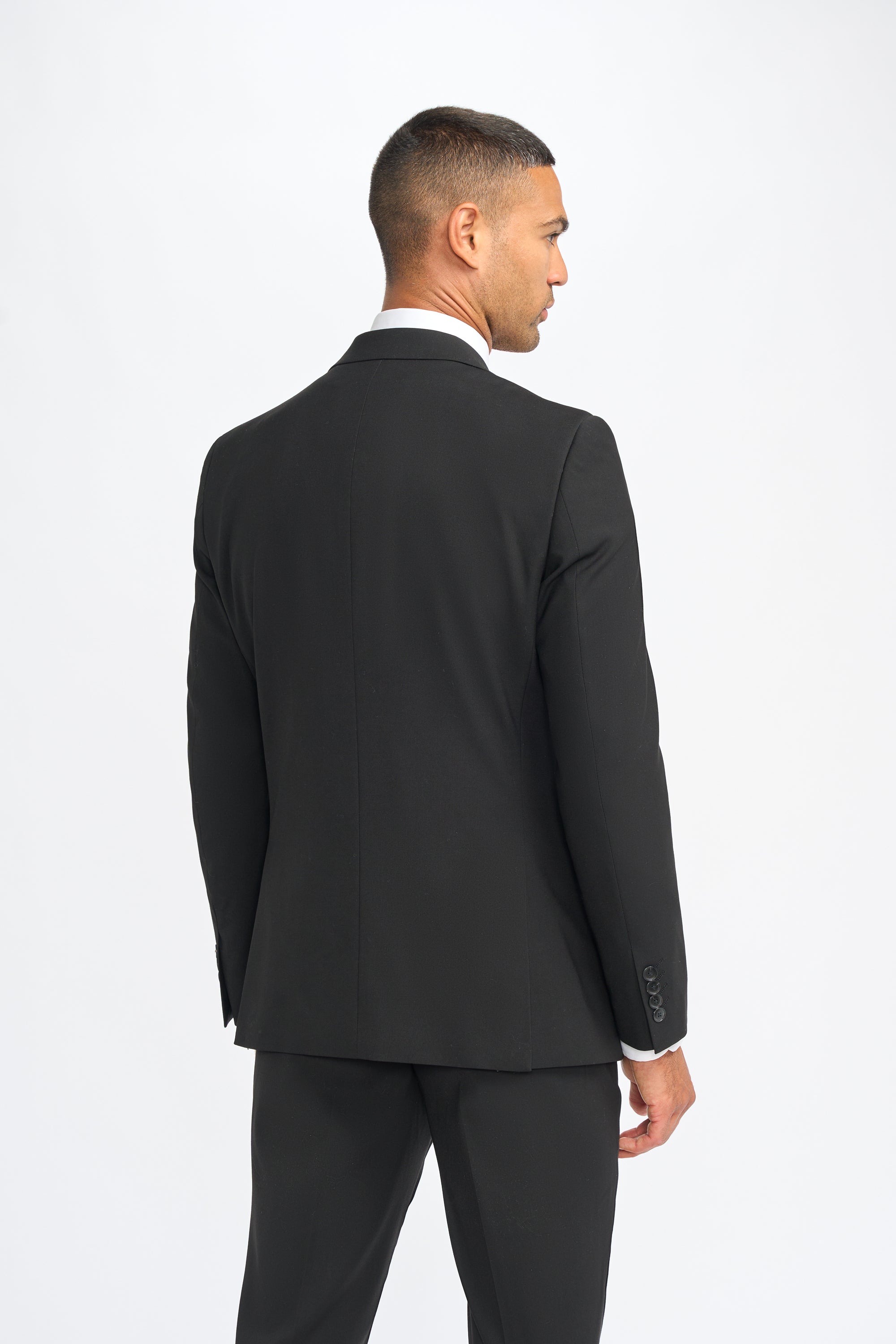 Cavani Malibu Suit with Single Breasted Waistcoat- Black