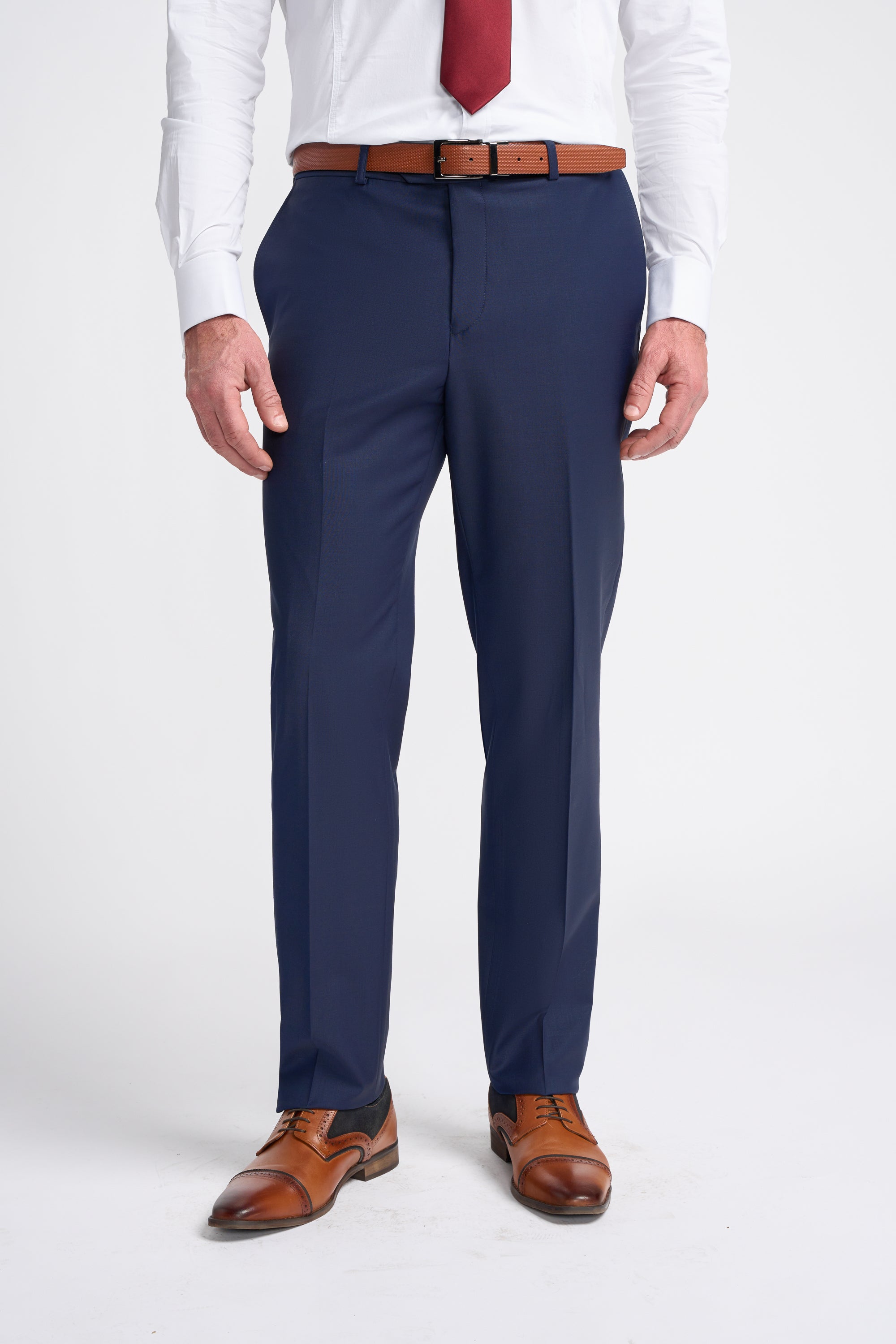 Cavani Bond Single Breasted Three Piece Suit - Navy Blue