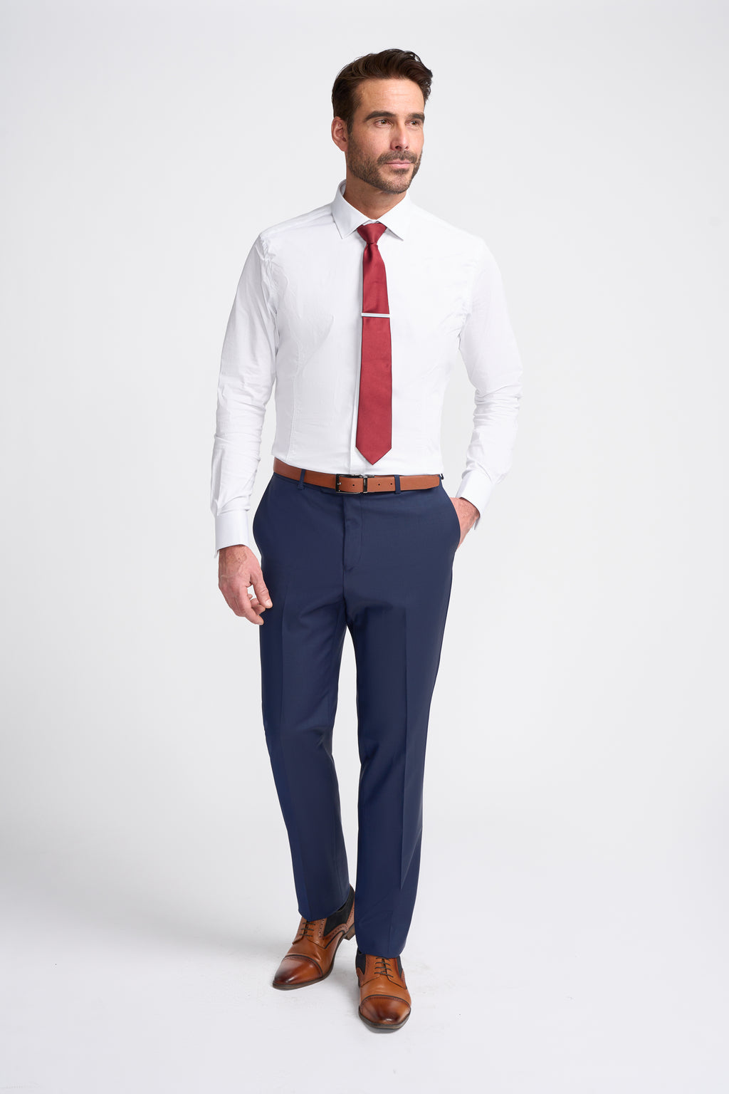 Cavani Bond Two Piece Double Breasted Suit -Navy Blue