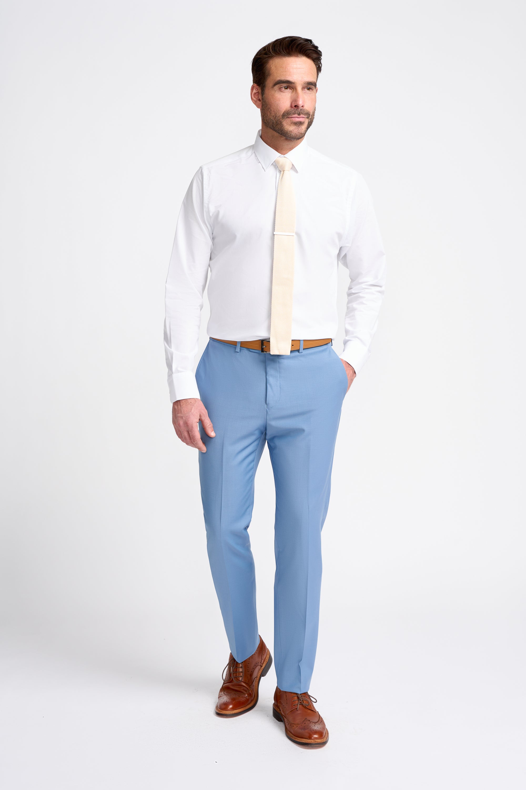 Cavani Bond Two Piece Double Breasted Suit - Ocean Blue