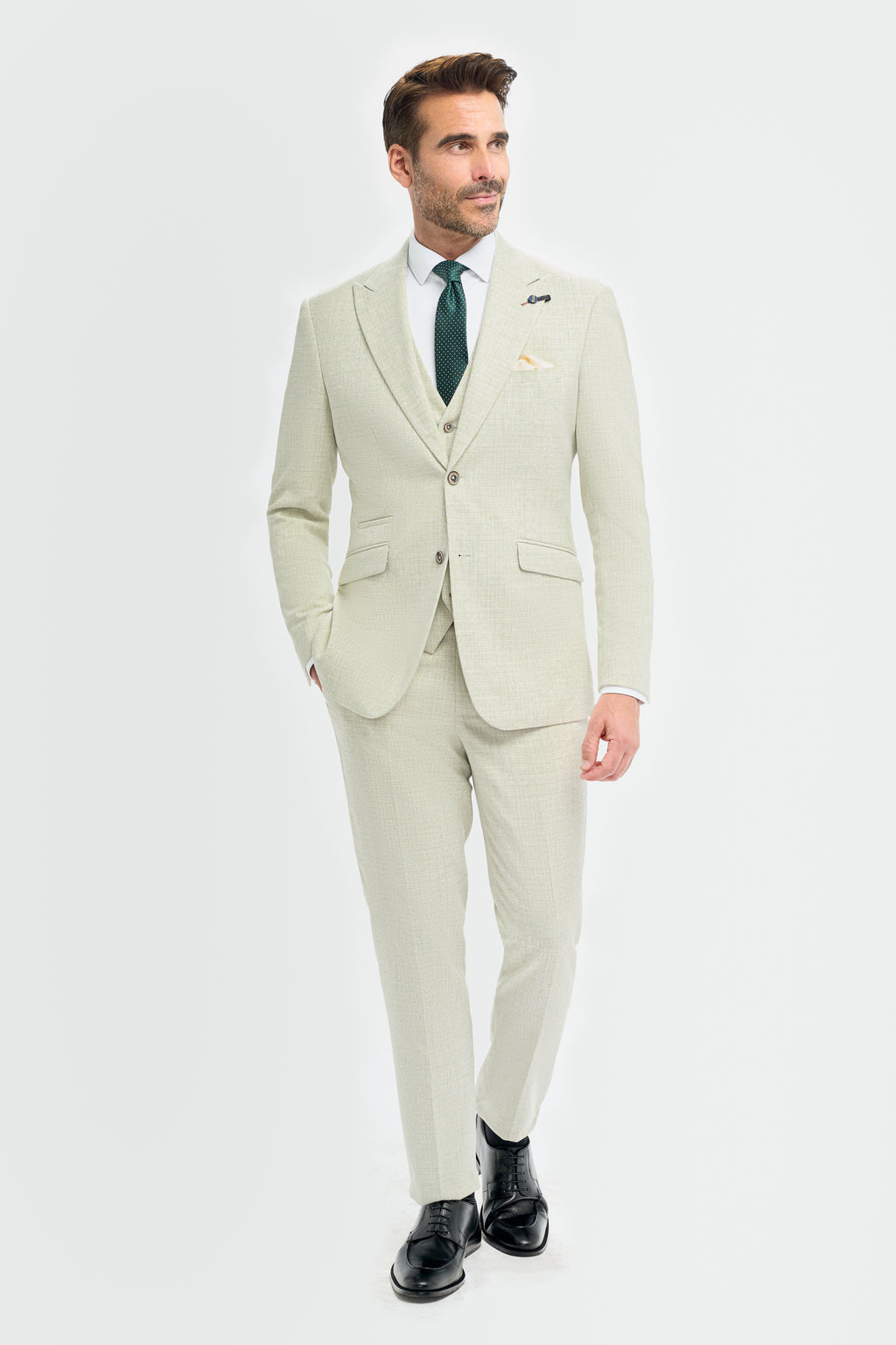 Cavani Tropez Three Piece Suit - Sage