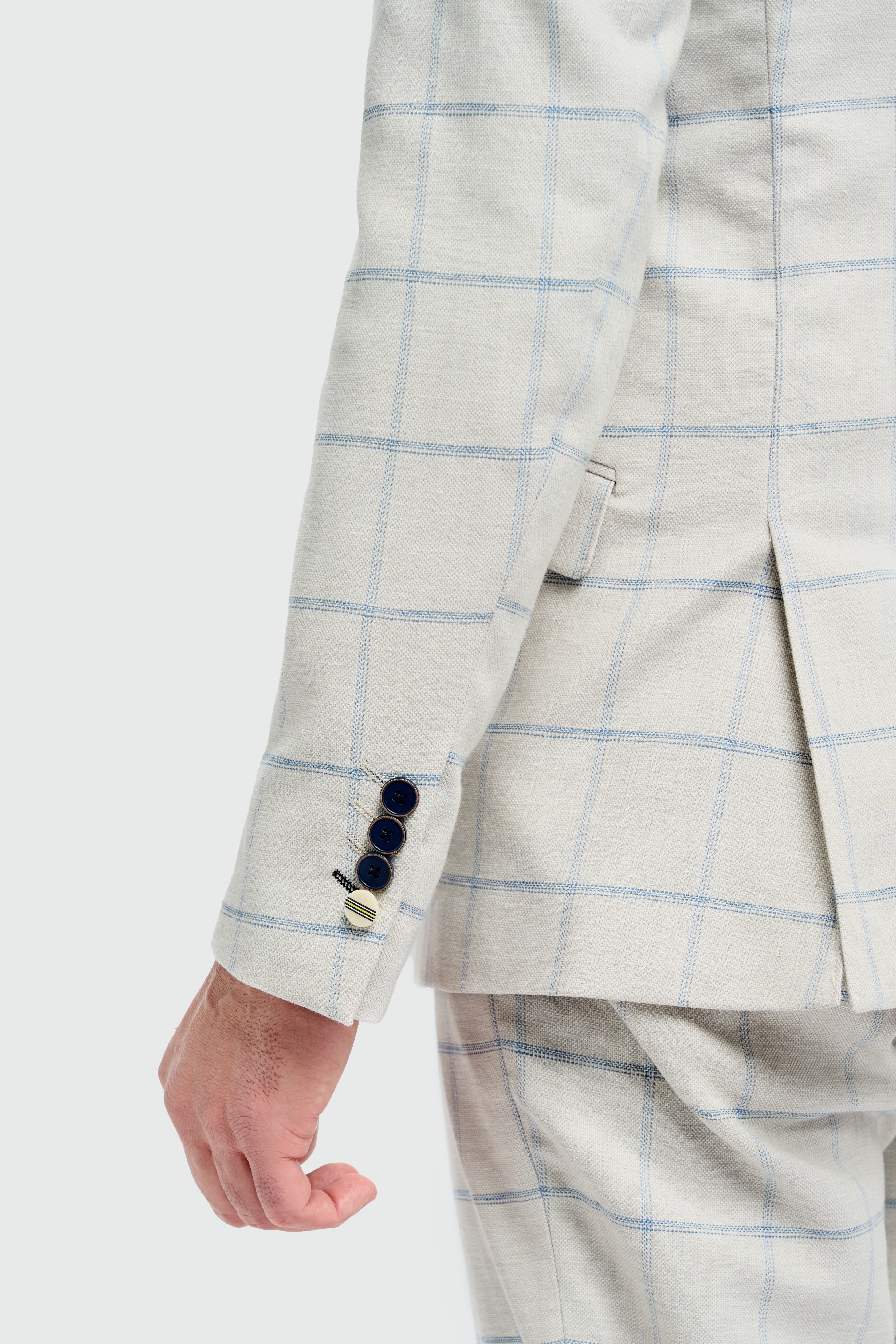 Cavani Gabriel Two Piece Checked Suit Slate