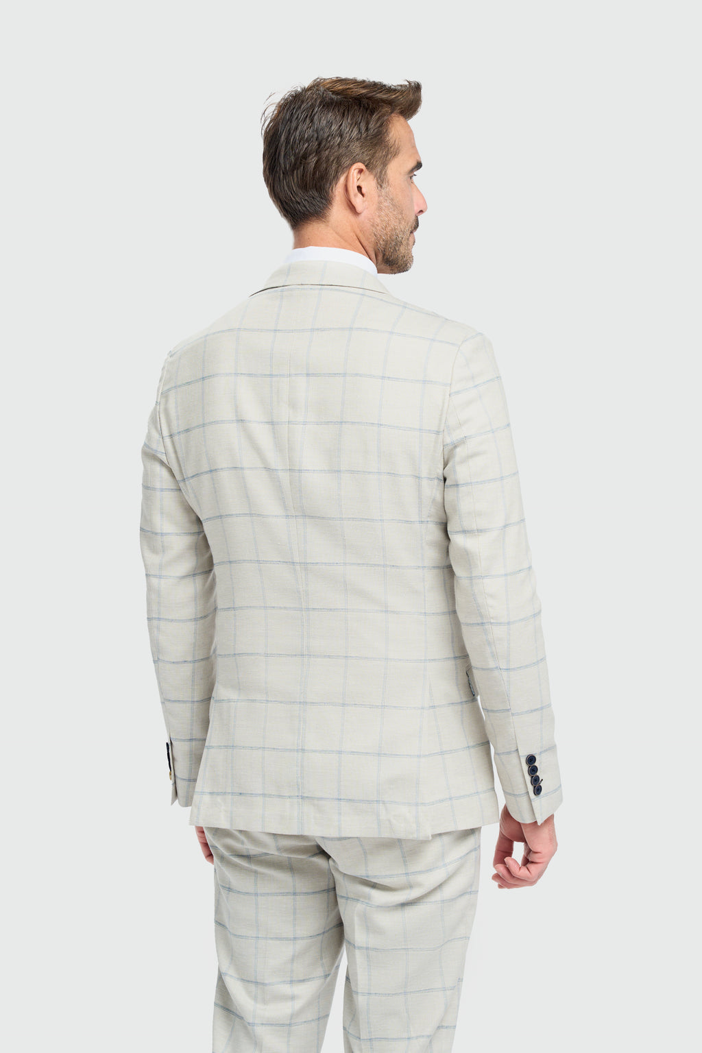 Cavani Gabriel Two Piece Checked Suit Slate