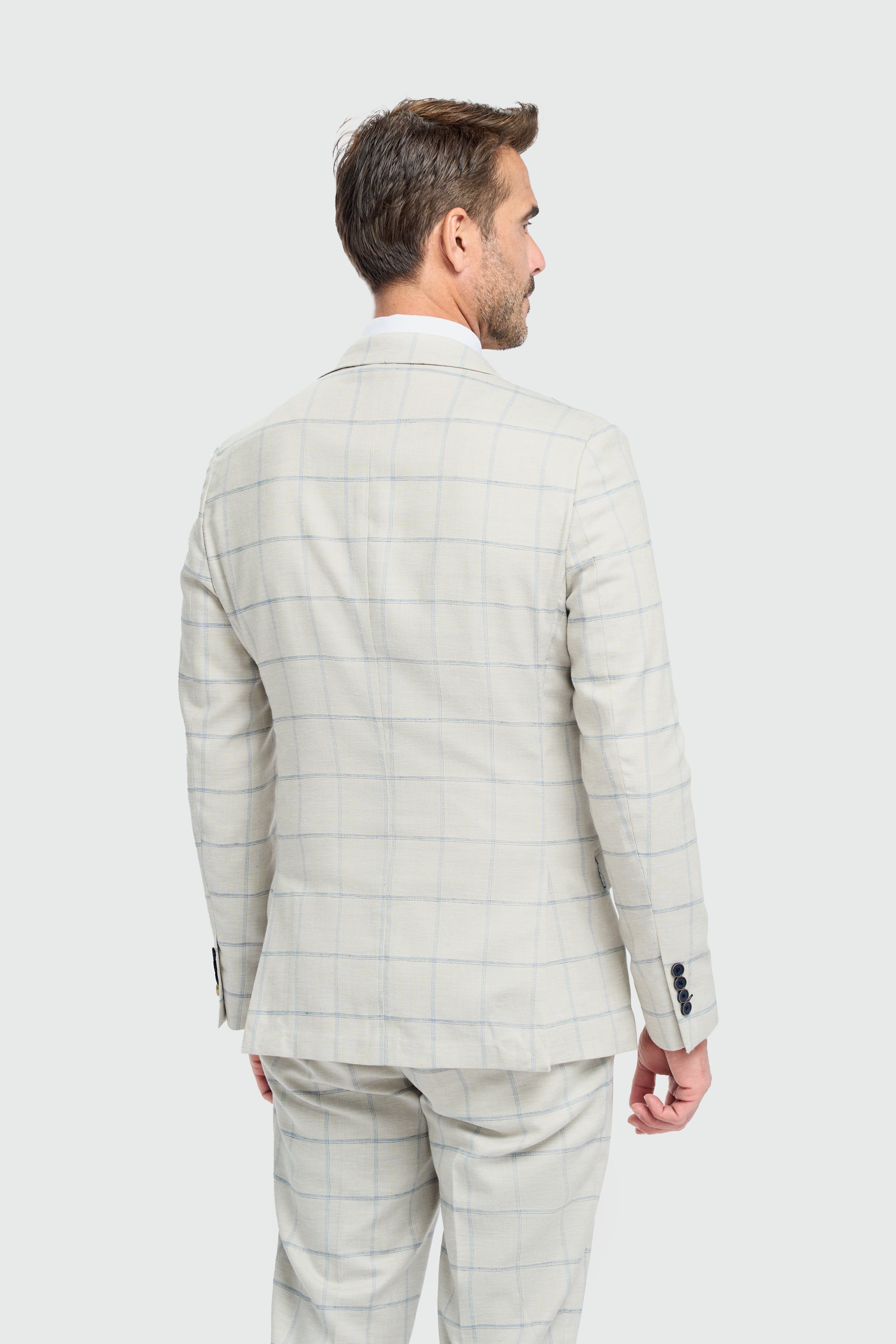 Cavani Gabriel Two Piece Checked Suit Slate