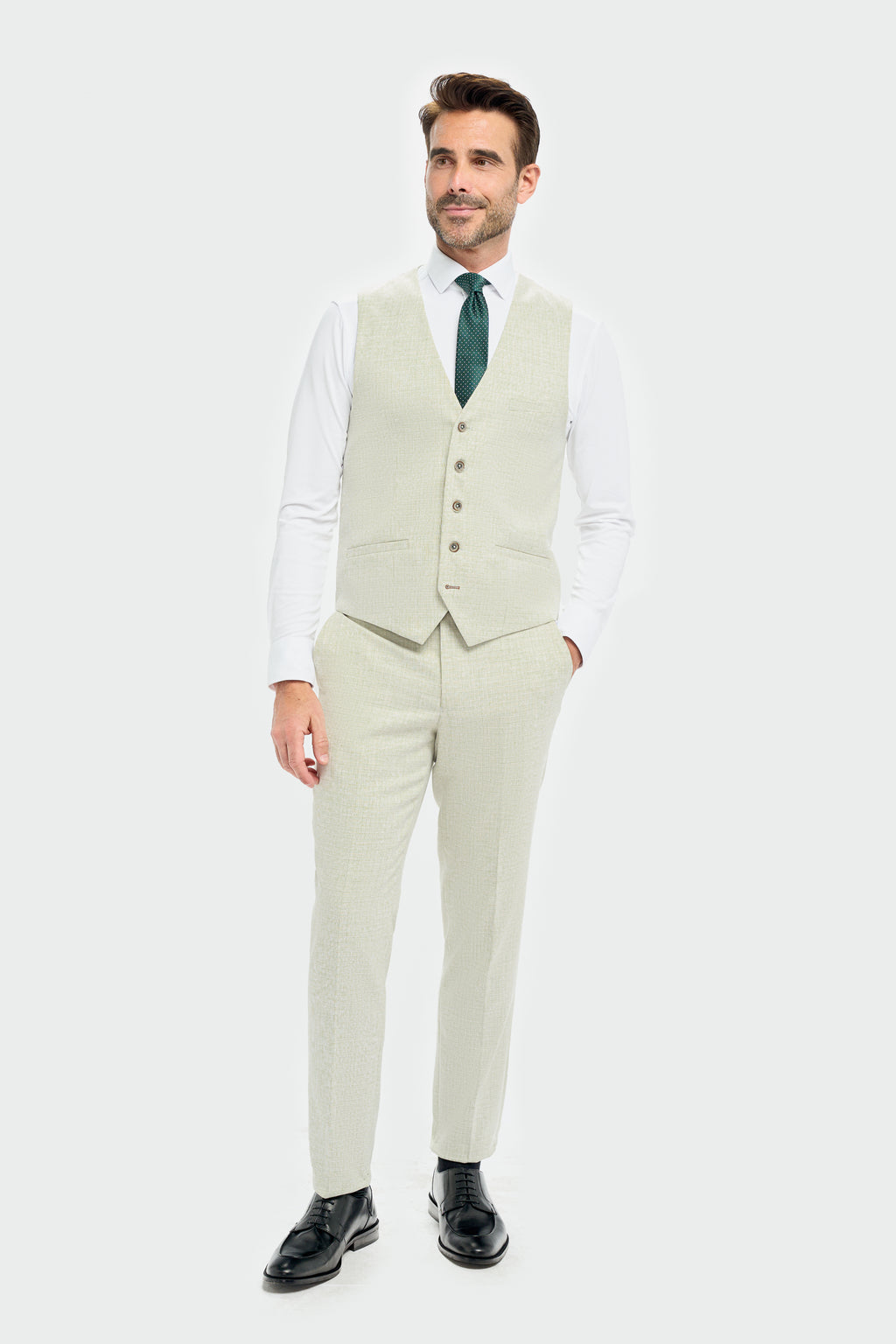 Cavani Tropez Three Piece Suit - Sage