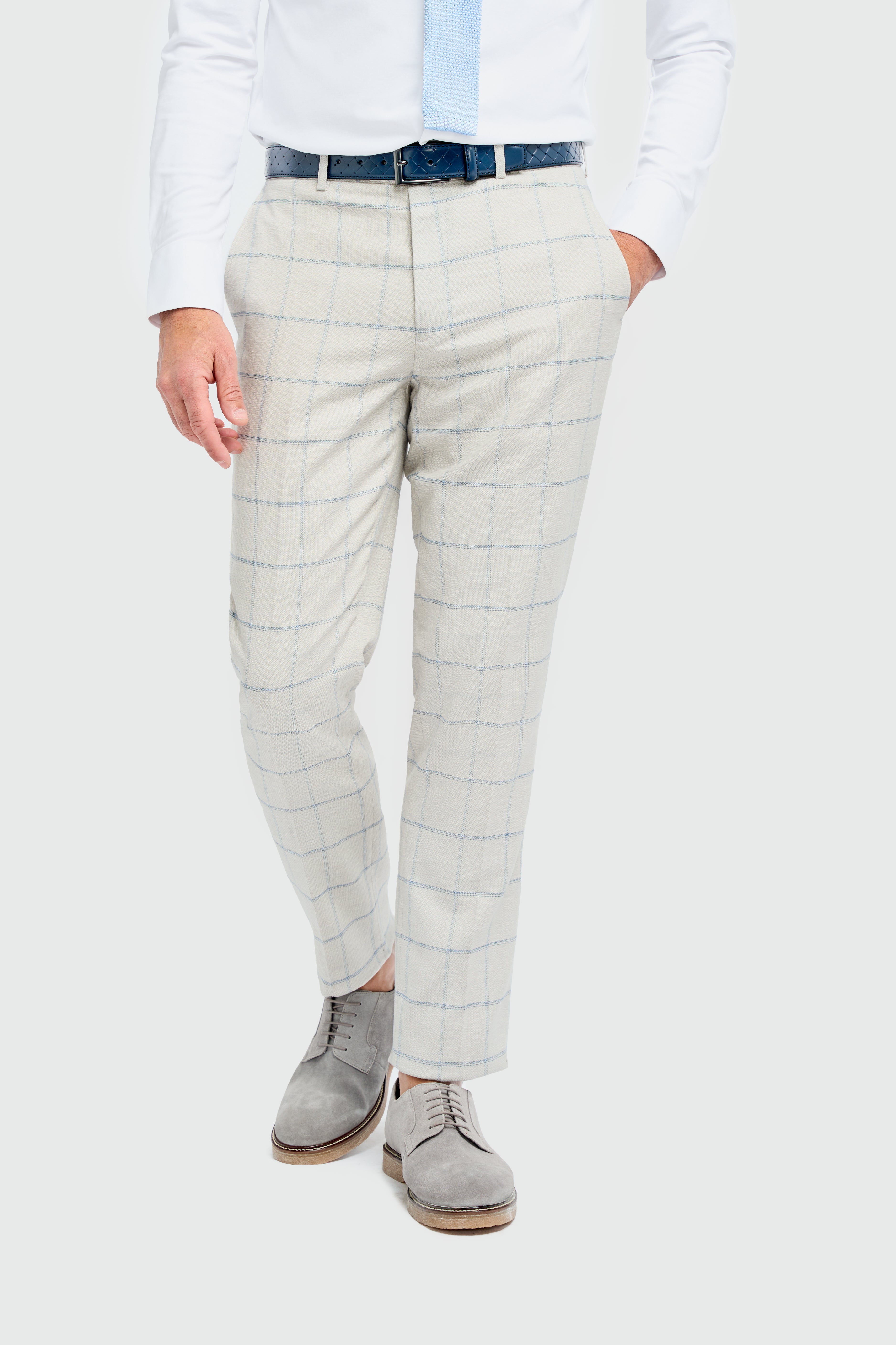 Cavani Gabriel Two Piece Checked Suit Slate