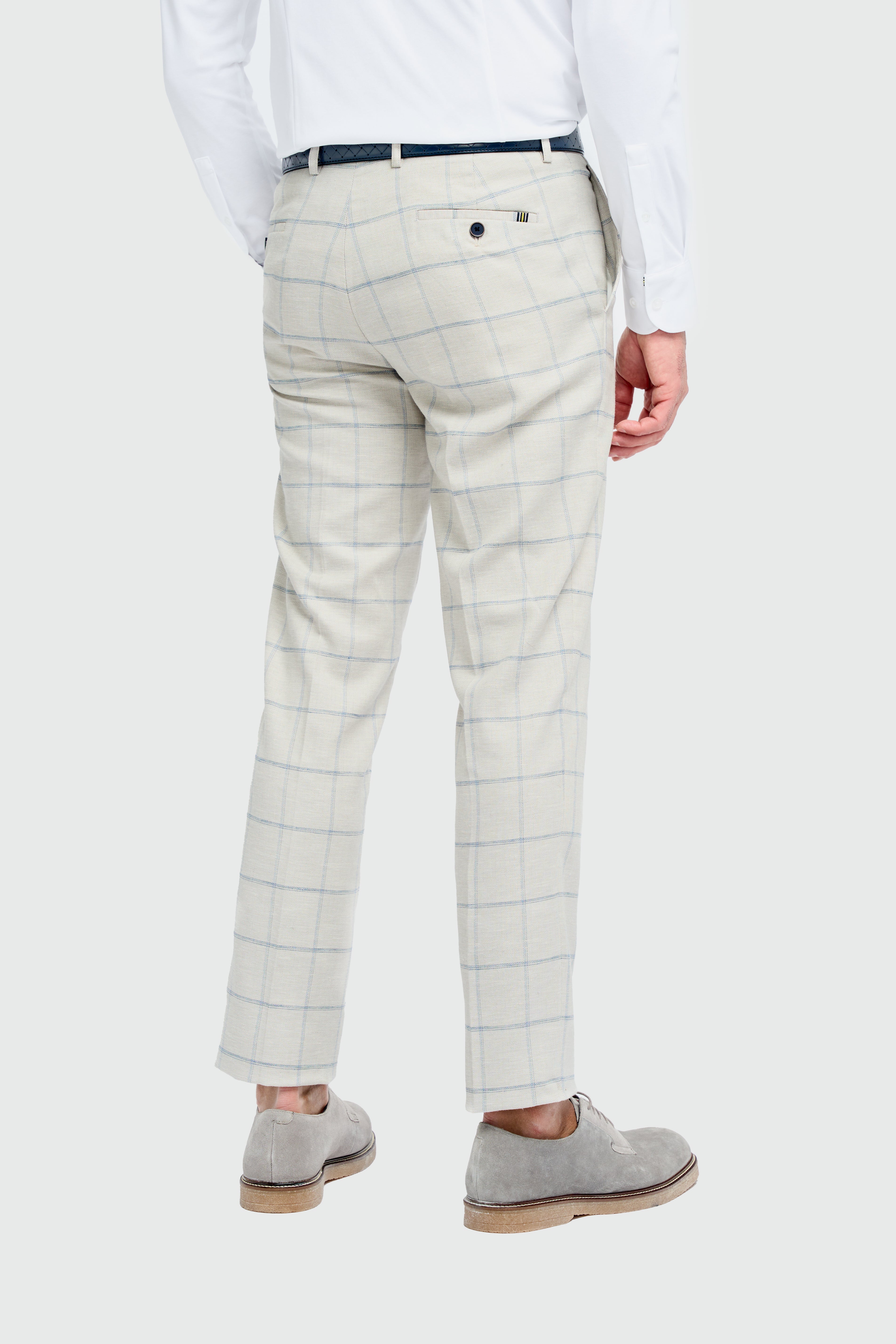 Cavani Gabriel Two Piece Checked Suit Slate