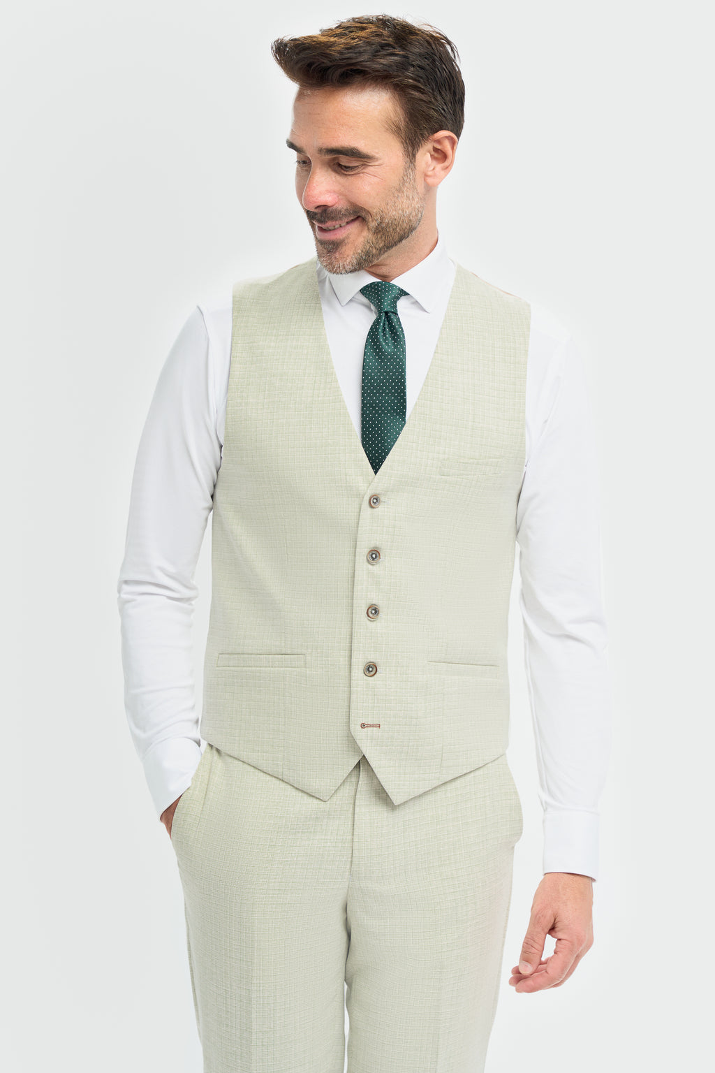 Cavani Tropez Three Piece Suit - Sage