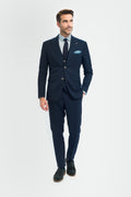 Cavani Tropez Three Piece Suit - Navy Blue