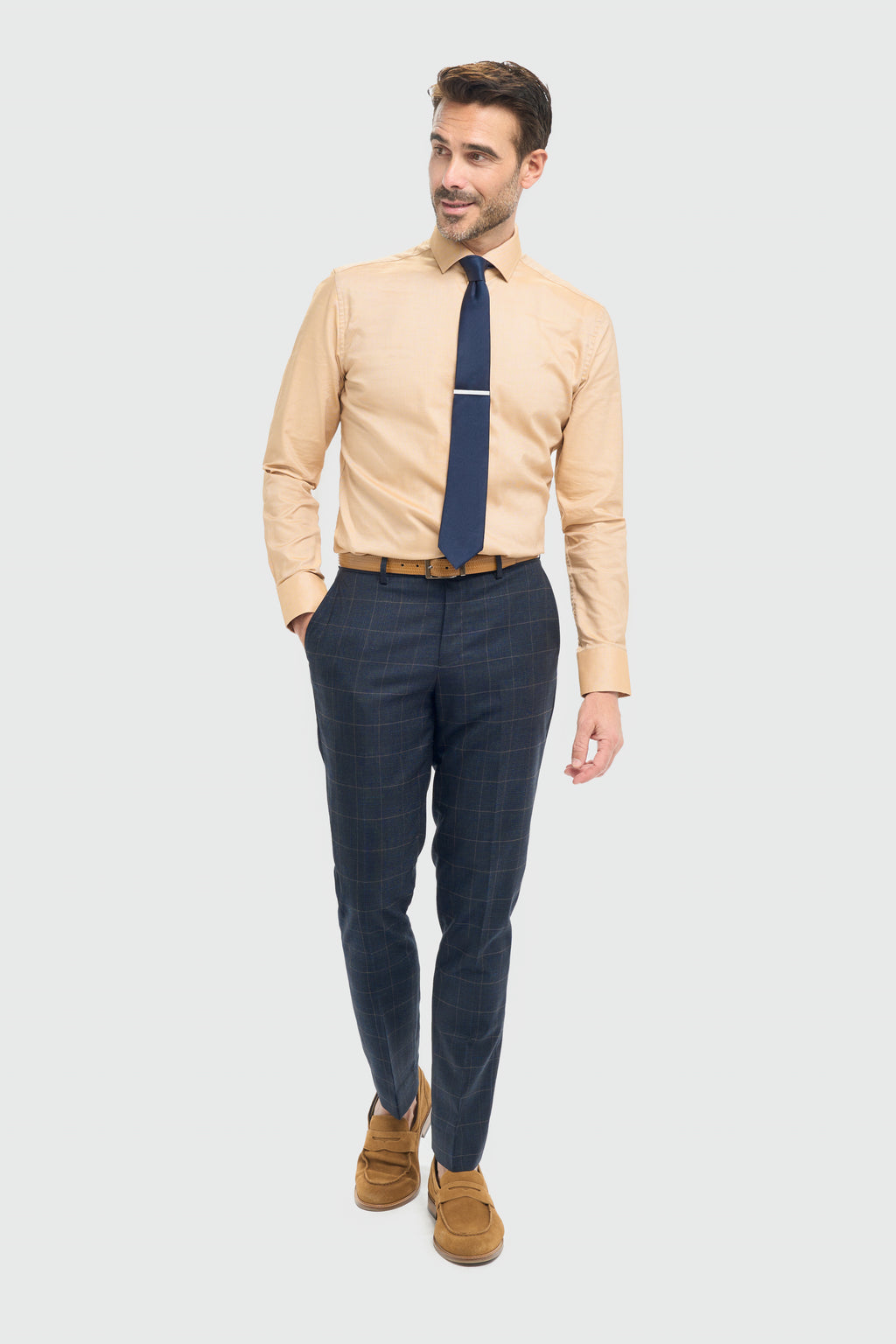 Cavani Torino Three Piece Suit with Double Breasted Waistcoat - Navy