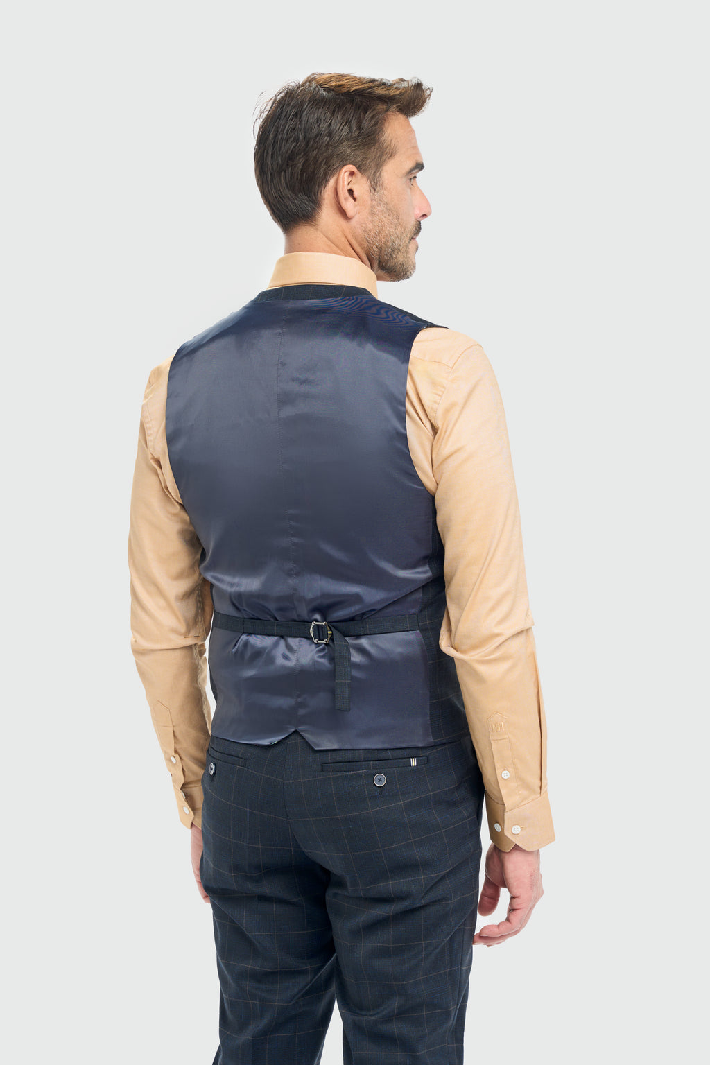 Cavani Torino Three Piece Suit with Single Breasted Waistcoat - Navy
