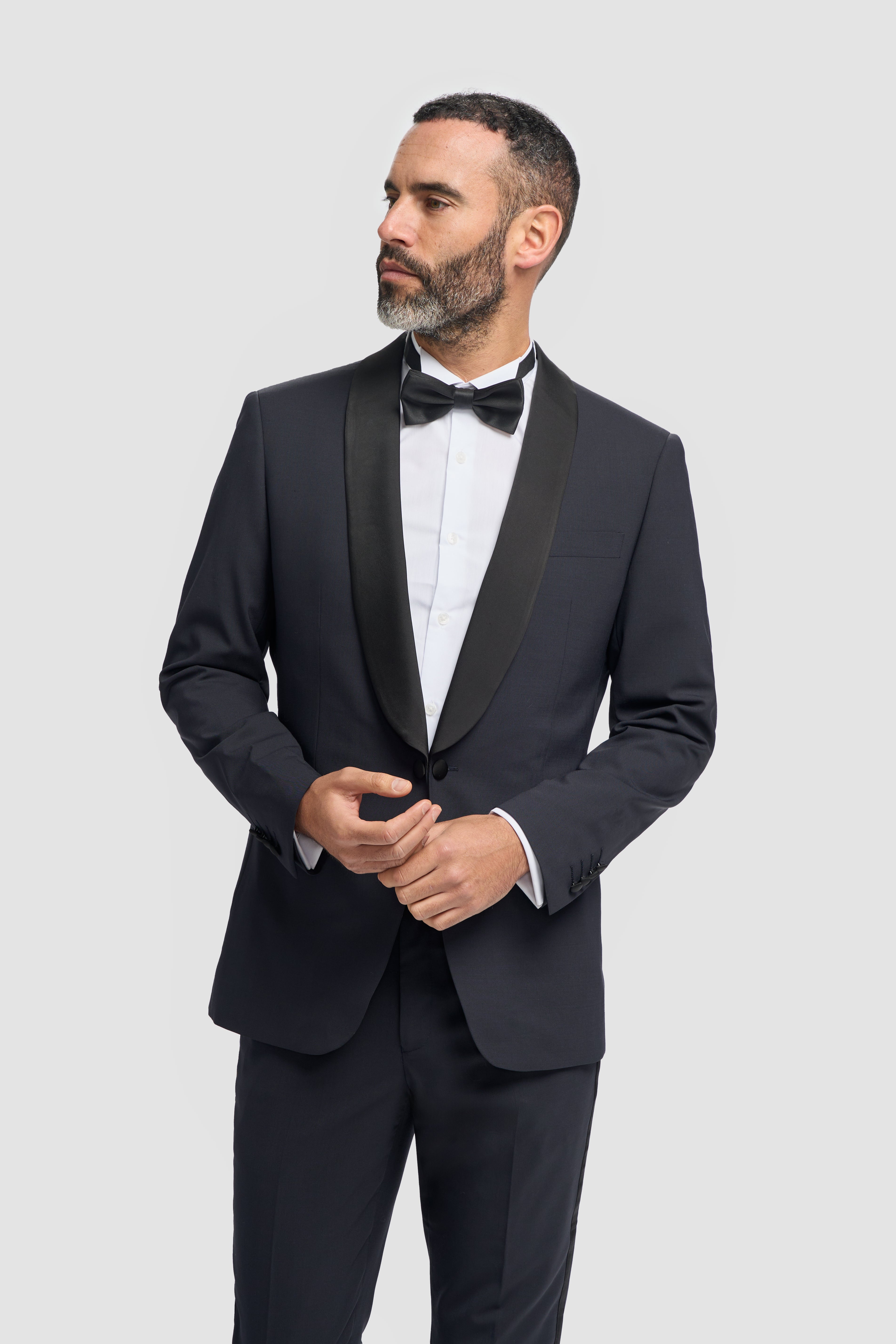 Cavani Aspen Single Breasted Dinner Suit - Midnight Navy Trousers without Satin Tape