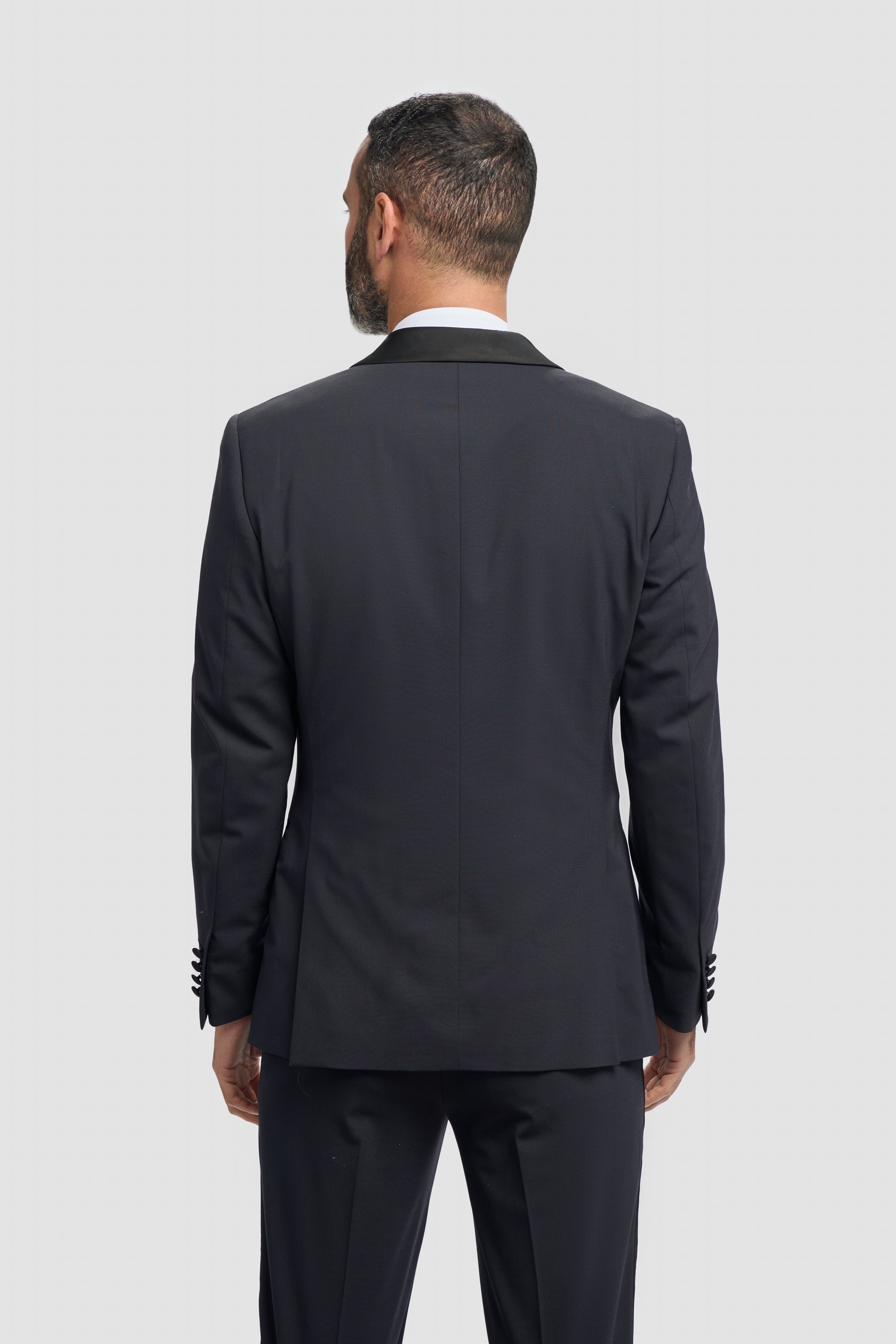 Cavani Aspen Single Breasted Dinner Suit - Midnight Navy Trousers without Satin Tape