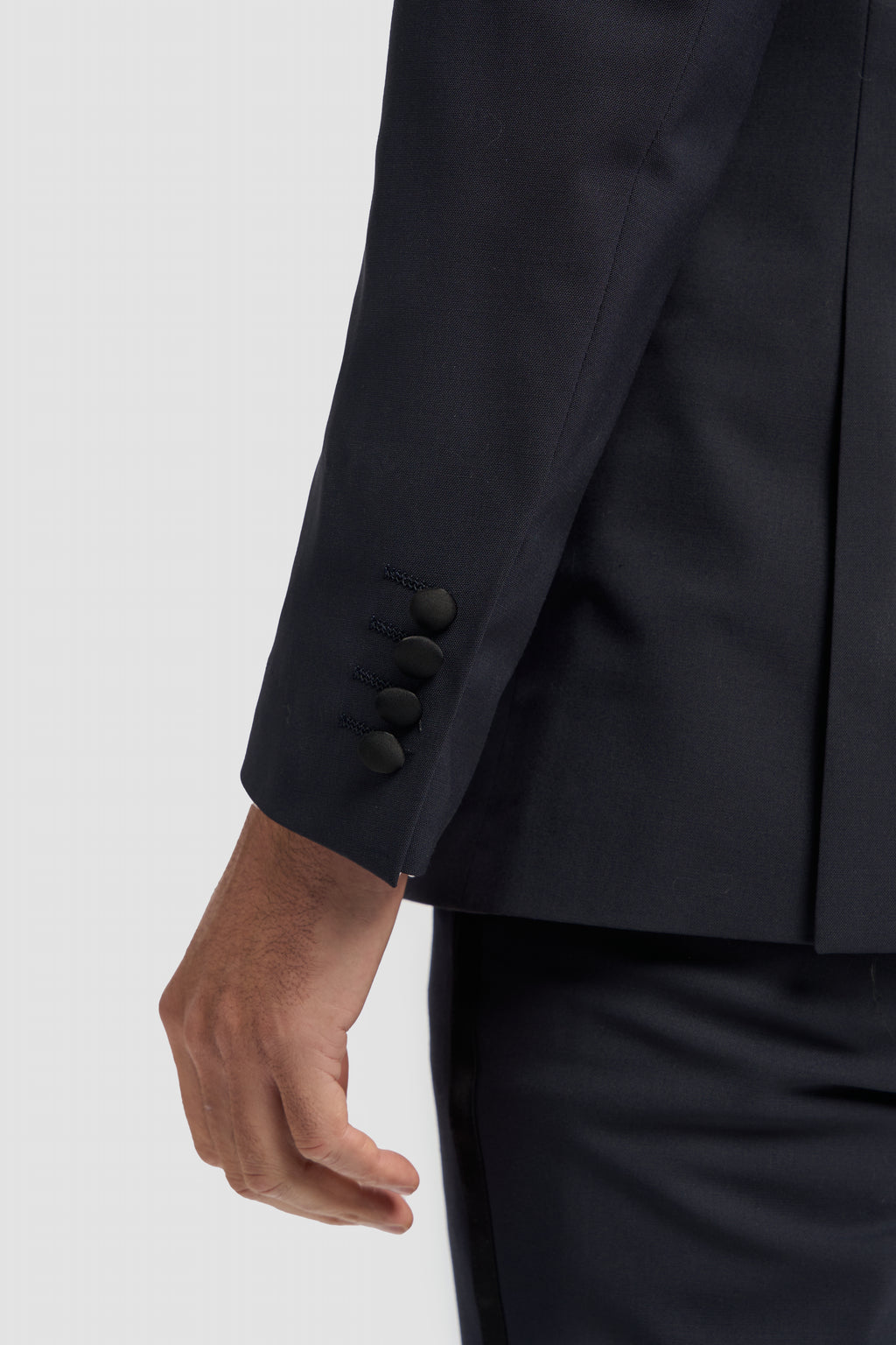 Cavani Aspen Single Breasted Dinner Suit - Midnight Navy Trousers with Satin Tape
