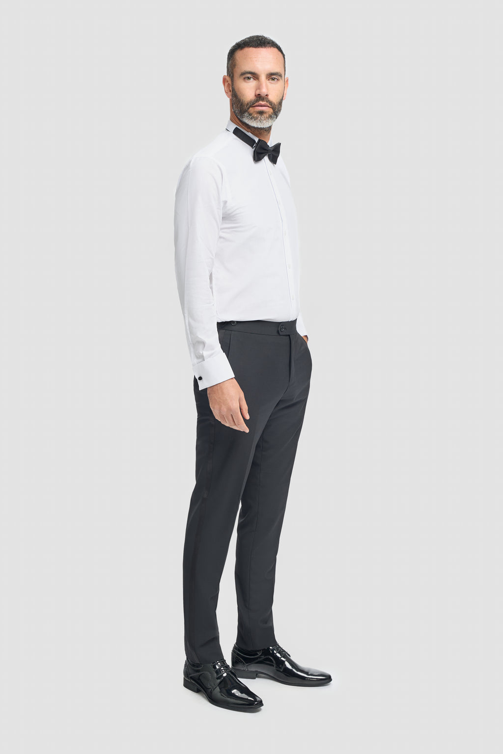 Cavani Aspen Two Piece Dinner suit - Trousers with Satin Stripe - Black
