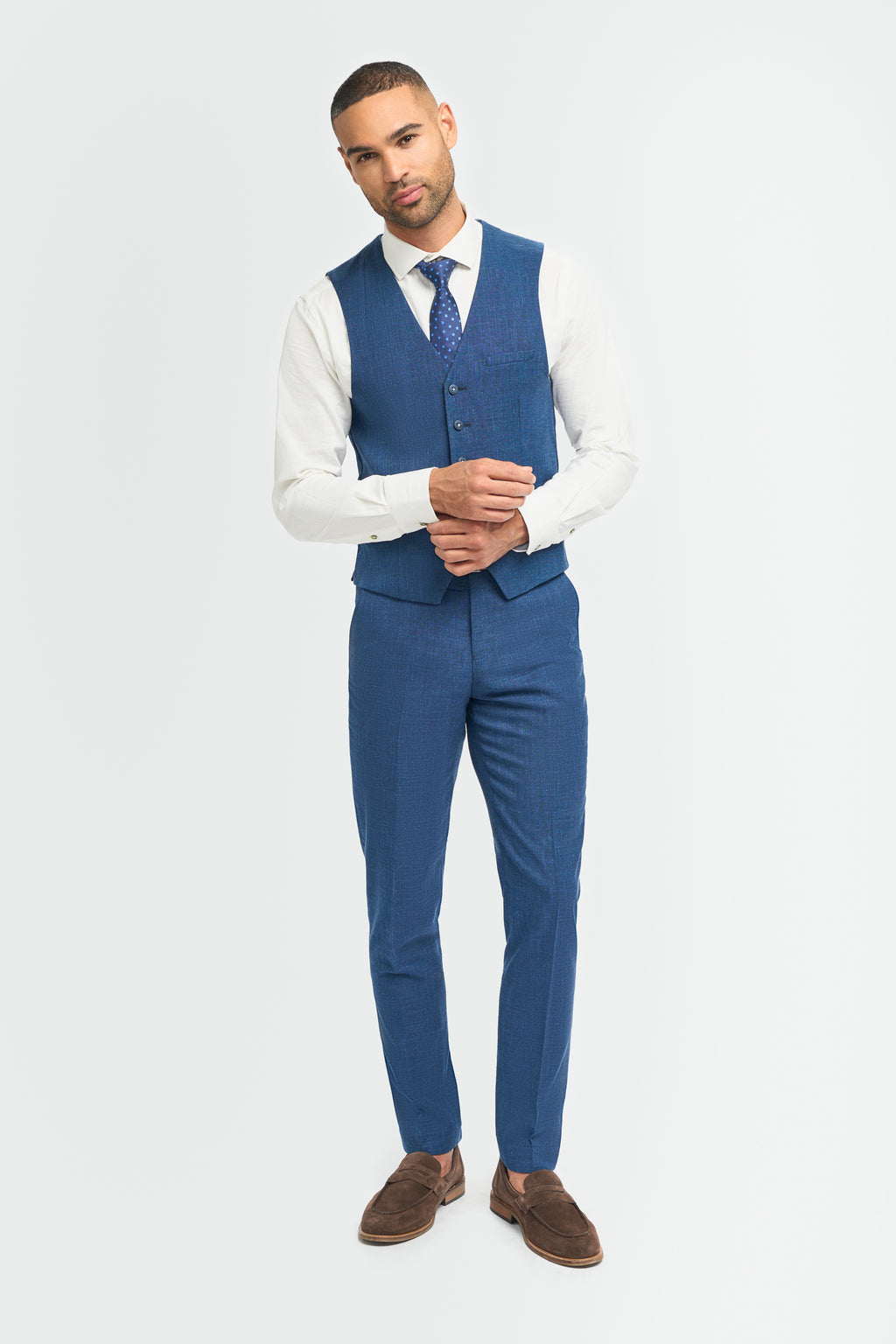 Cavani Malibu Three Piece Suit - Blue