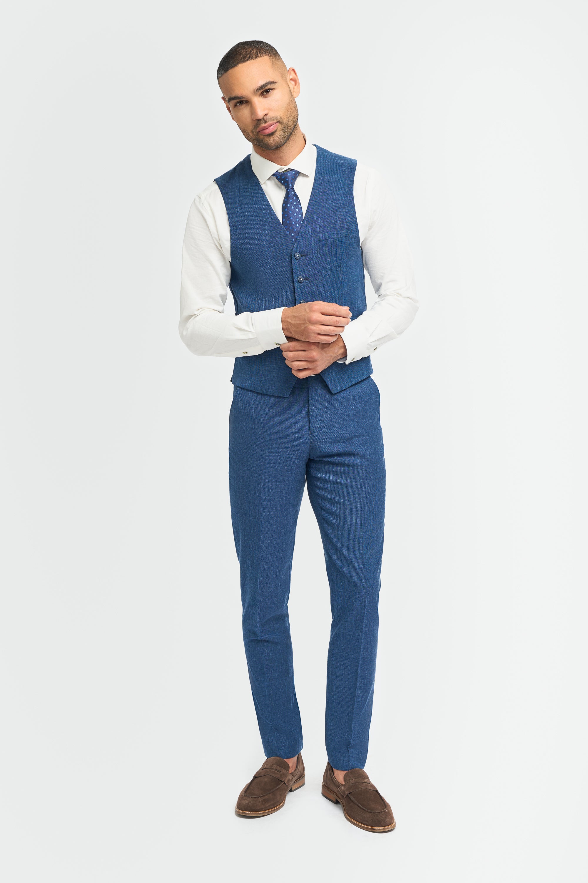Cavani Malibu Three Piece Suit - Blue
