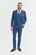 Cavani Malibu Three Piece Suit - Blue