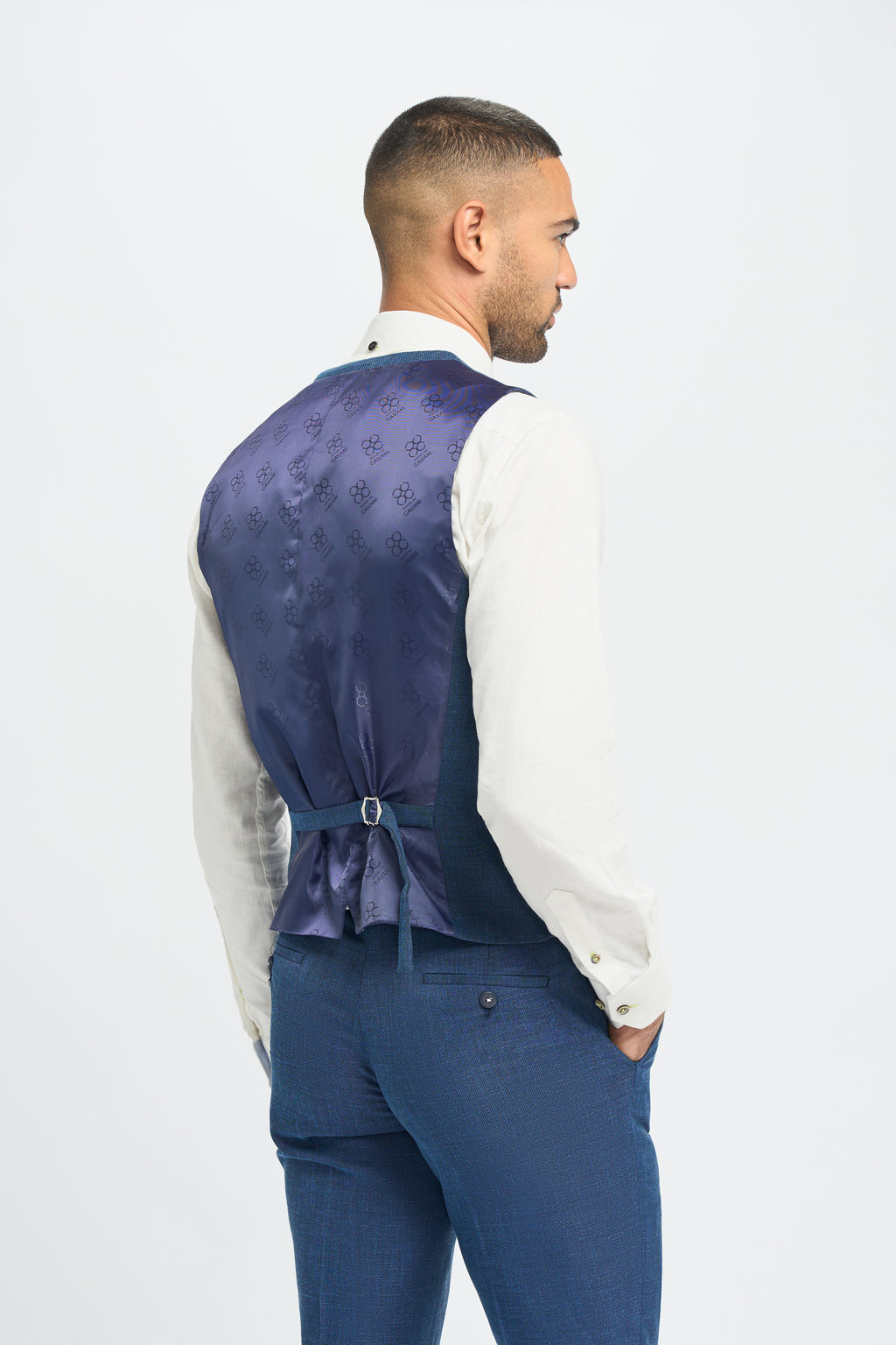 Cavani Malibu Three Piece Suit - Blue
