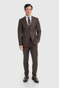 Cavani Bond Three Piece Single Breasted Suit - Auburn