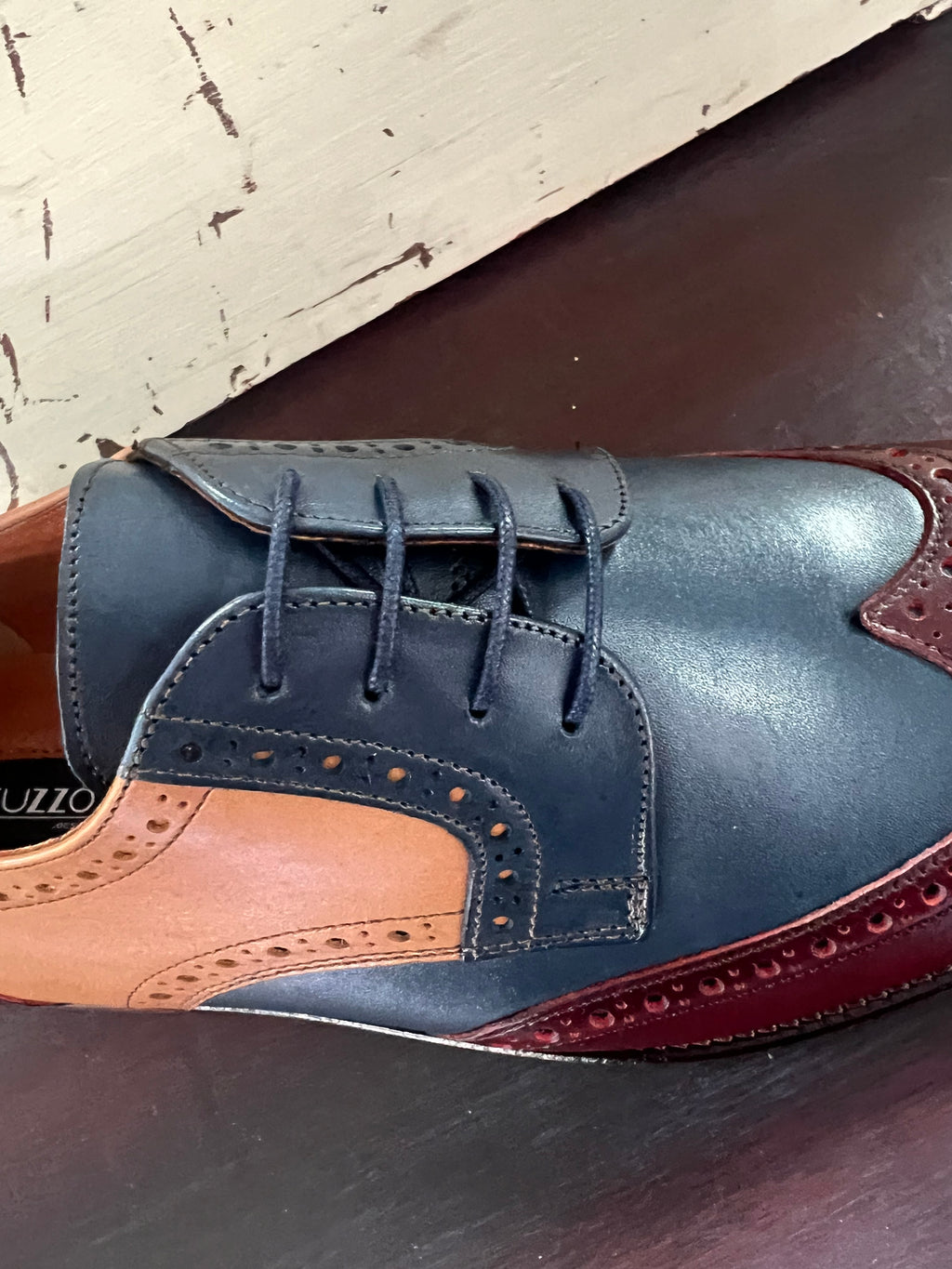 Lacuzzo Multi Panel Brogues - Claret
