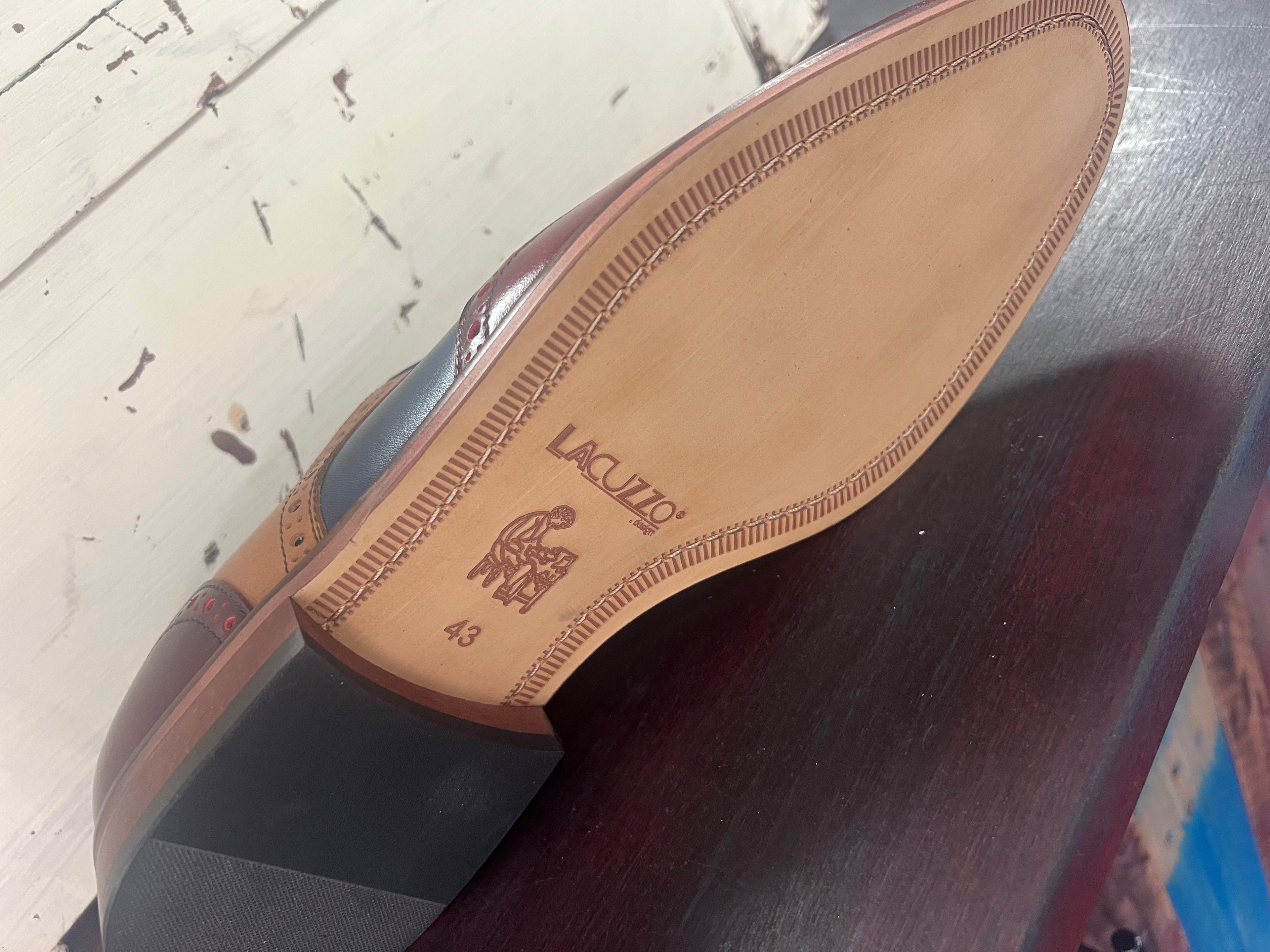 Lacuzzo Multi Panel Brogues - Claret