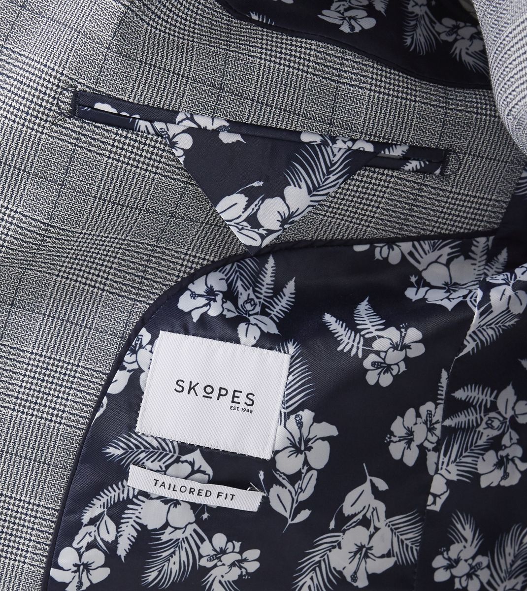Skopes Anello Three Piece Suit With Single Breasted Waistcoat Tailored Fit - Grey
