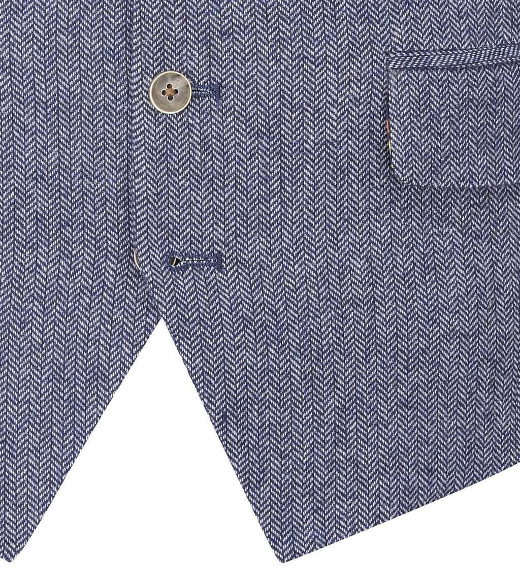 Skopes Jude Single Breasted Waistcoat - Blue