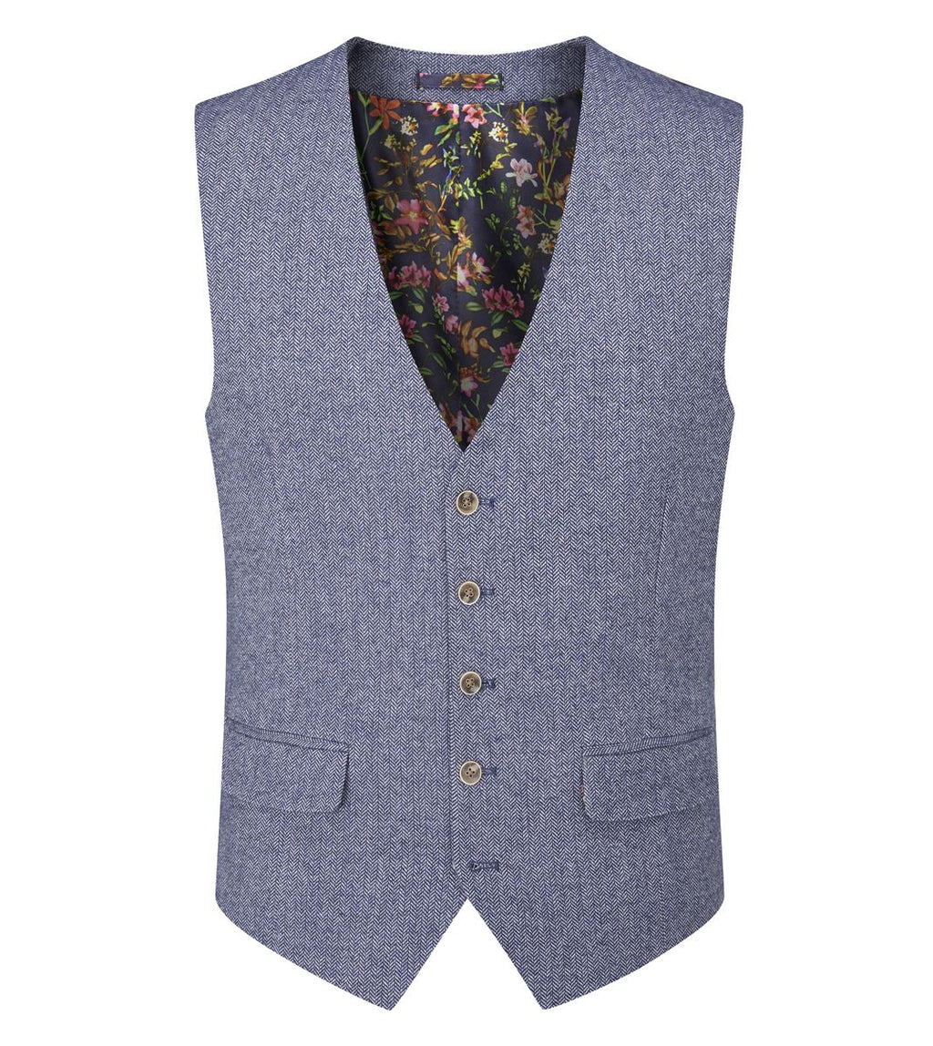 Skopes Jude Single Breasted Waistcoat - Blue