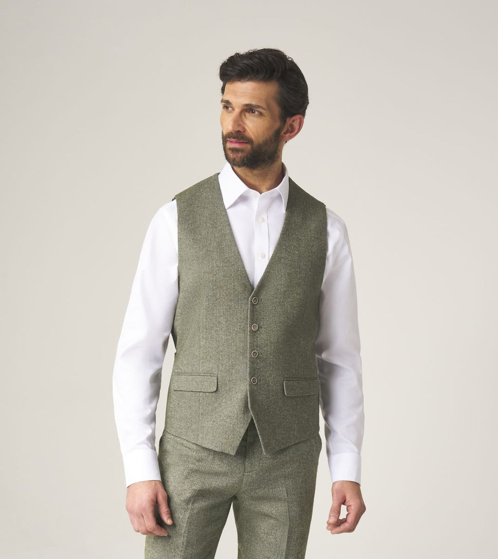 Skopes Jude Three Piece Suit Tailored Fit - Sage