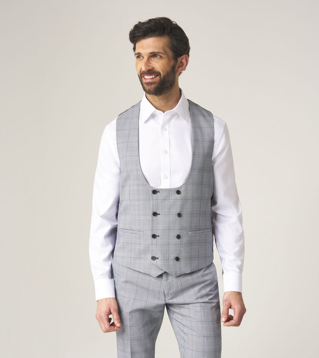 Skopes Anello Double Breasted Waistcoat - Grey