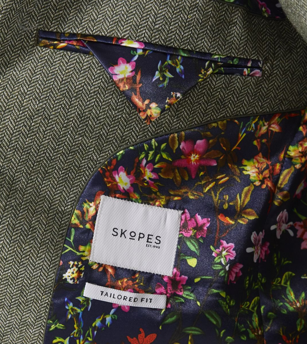 Skopes Jude Three Piece Suit Tailored Fit - Sage