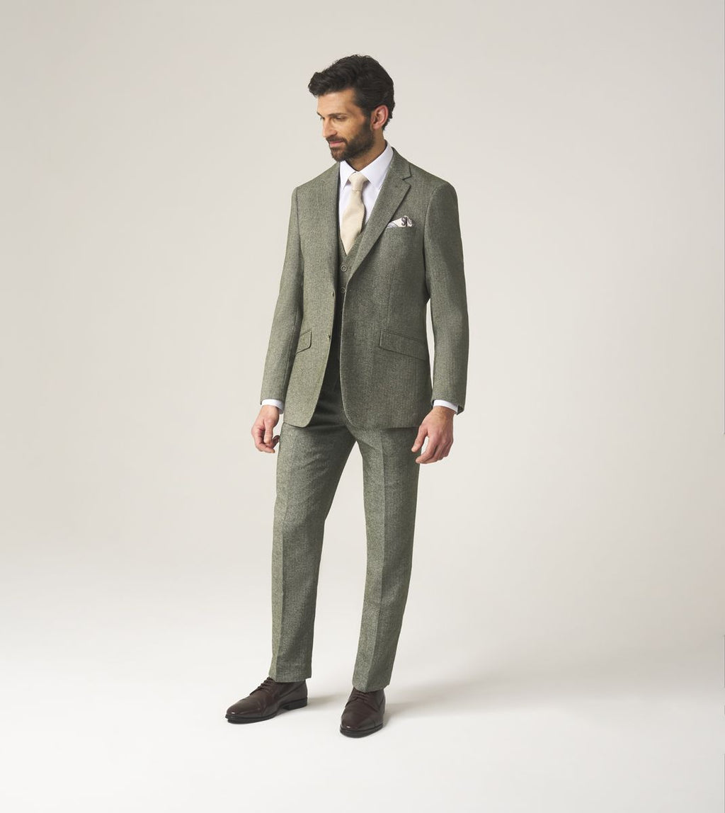 Skopes Jude Three Piece Suit Tailored Fit - Sage