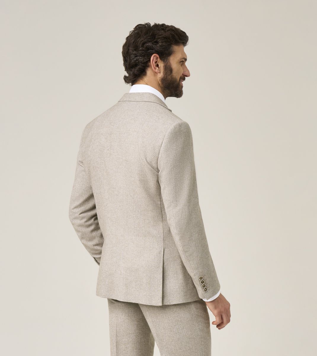 Skopes Jude Three Piece Suit Tailored Fit - Stone