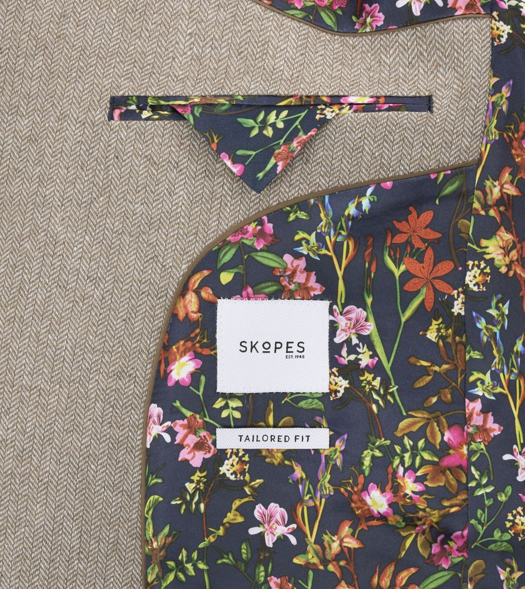 Skopes Jude Three Piece Suit Tailored Fit - Stone