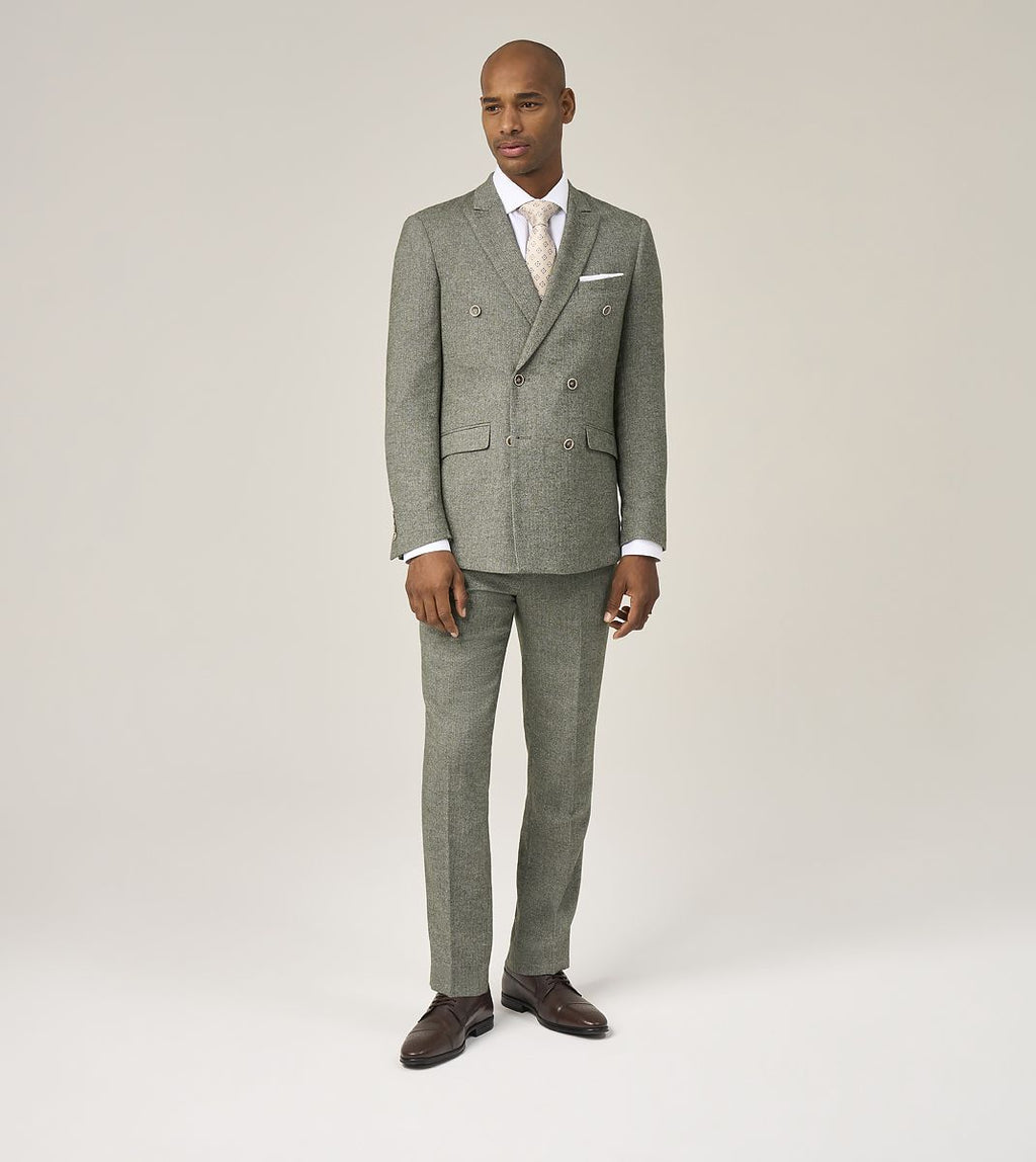 Skopes Jude Double Breasted Two Piece Suit - Sage