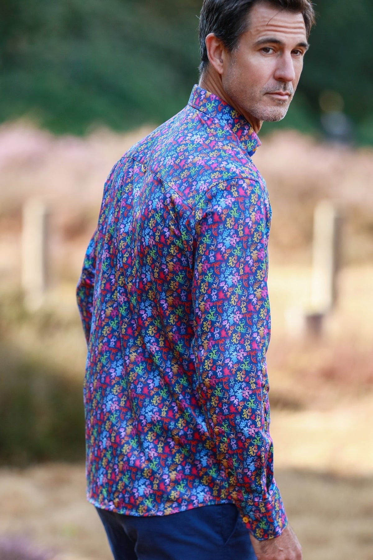 Ornamental Silhouette Print Shirt
