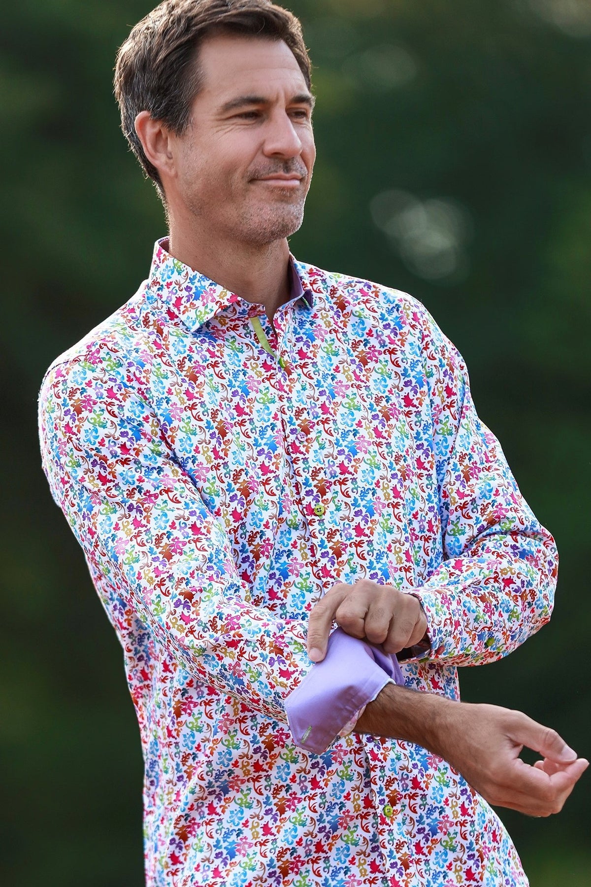 Ornamental Silhouette Print Shirt