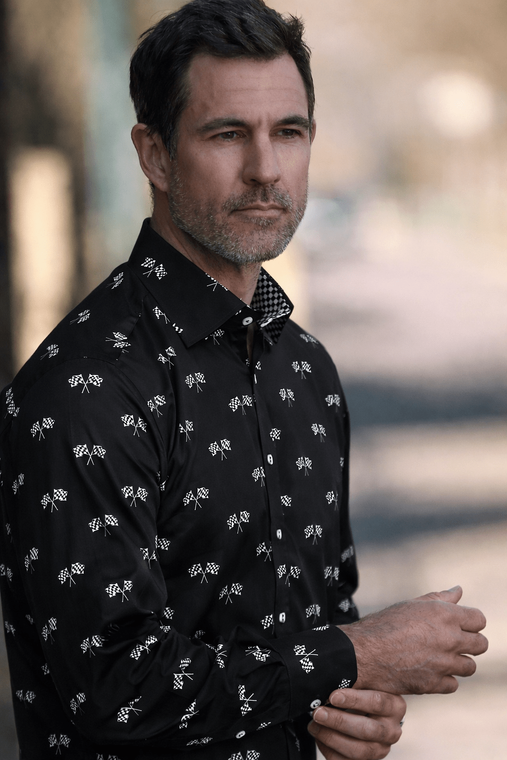 Racing Flag Motorsport Print Shirt