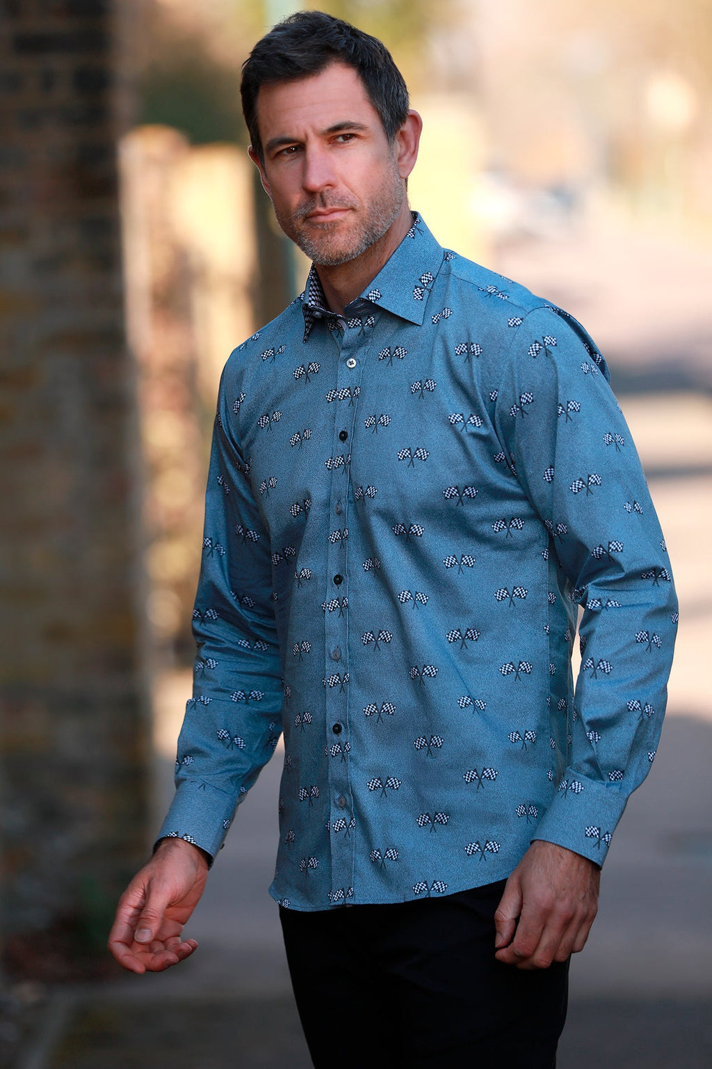 Racing Flag Motorsport Print Shirt