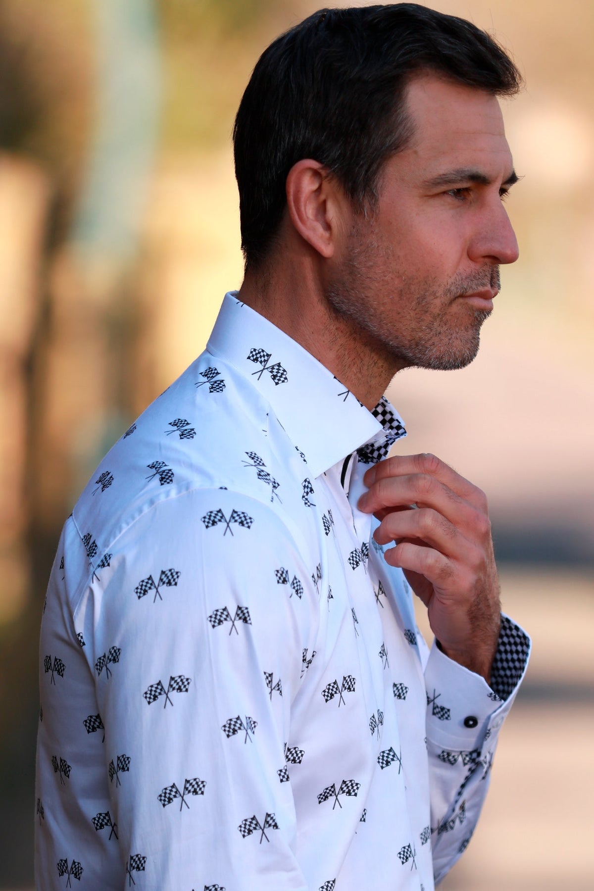 Racing Flag Motorsport Print Shirt