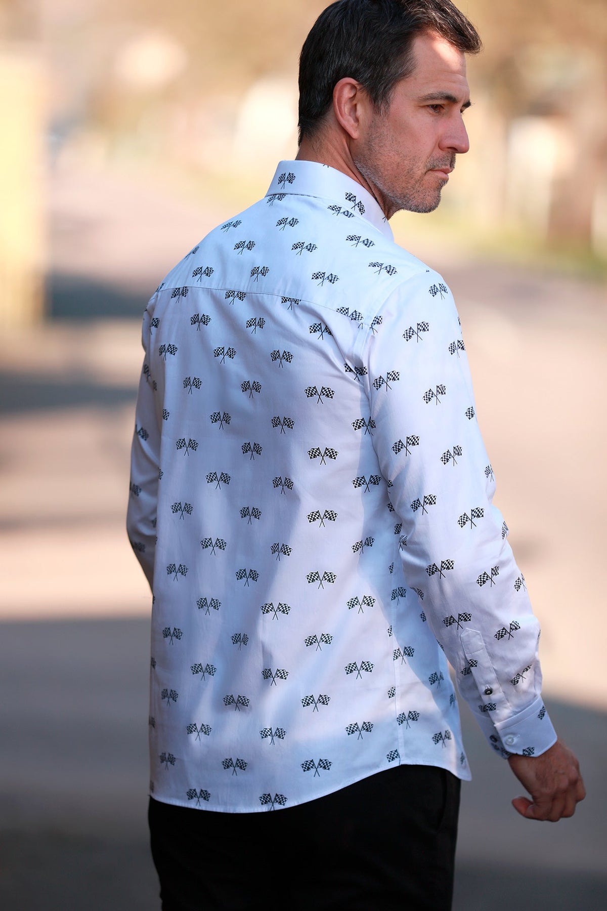 Racing Flag Motorsport Print Shirt