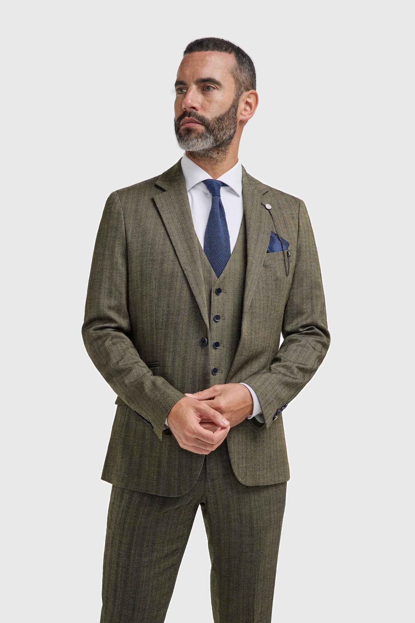 Cavani Damon Three Piece Suit With Single Breasted Waistcoat
